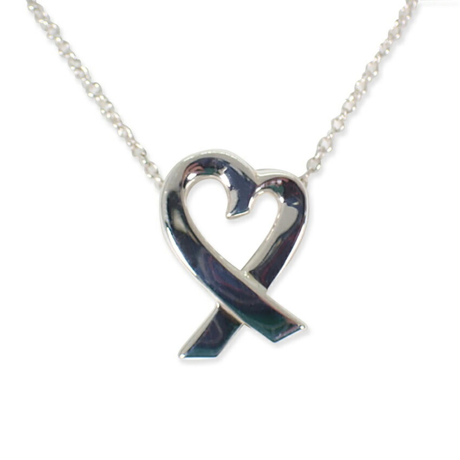 Loving Heart Pendant Necklace of Tiffany 925: Loving Heart Pendant Necklace of Tiffany 925 Sterling Silver 925 Loving Heart Pendant Necklace features a delicate design with a 16mm x 12mm heart-shaped pendant. The necklace boasts a comfortable 41.