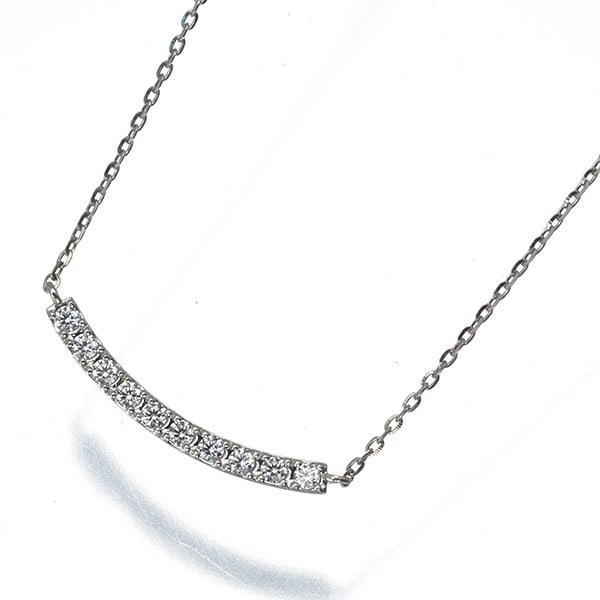 Lazare Diamond Necklace Diamond 0.08Ct 950 850 Platinum: Lazare Diamond Necklace Diamond 0.08Ct 950 850 Platinum 0.08Ct diamond pendant set in platinum, bearing the signature of its creator, on a elegant necklace. The natural diamond shines within its 950