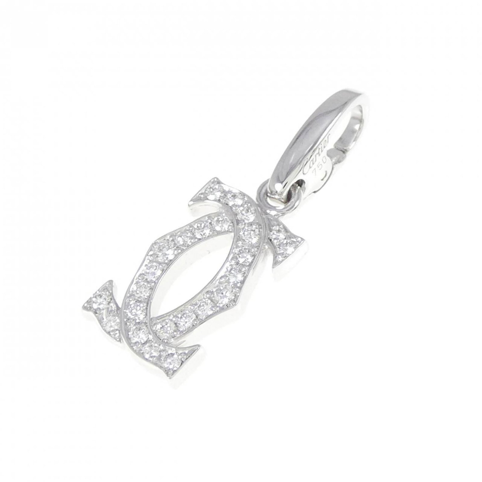 Cartier Necklace Charm White Gold (18K): Cartier Necklace Charm White Gold (18K) Cartier Necklace Charm White Gold (18K) features a stunning white gold design with a diamond stone, showcasing exceptional craftsmanship. The 25.20mm x 8.50mm d