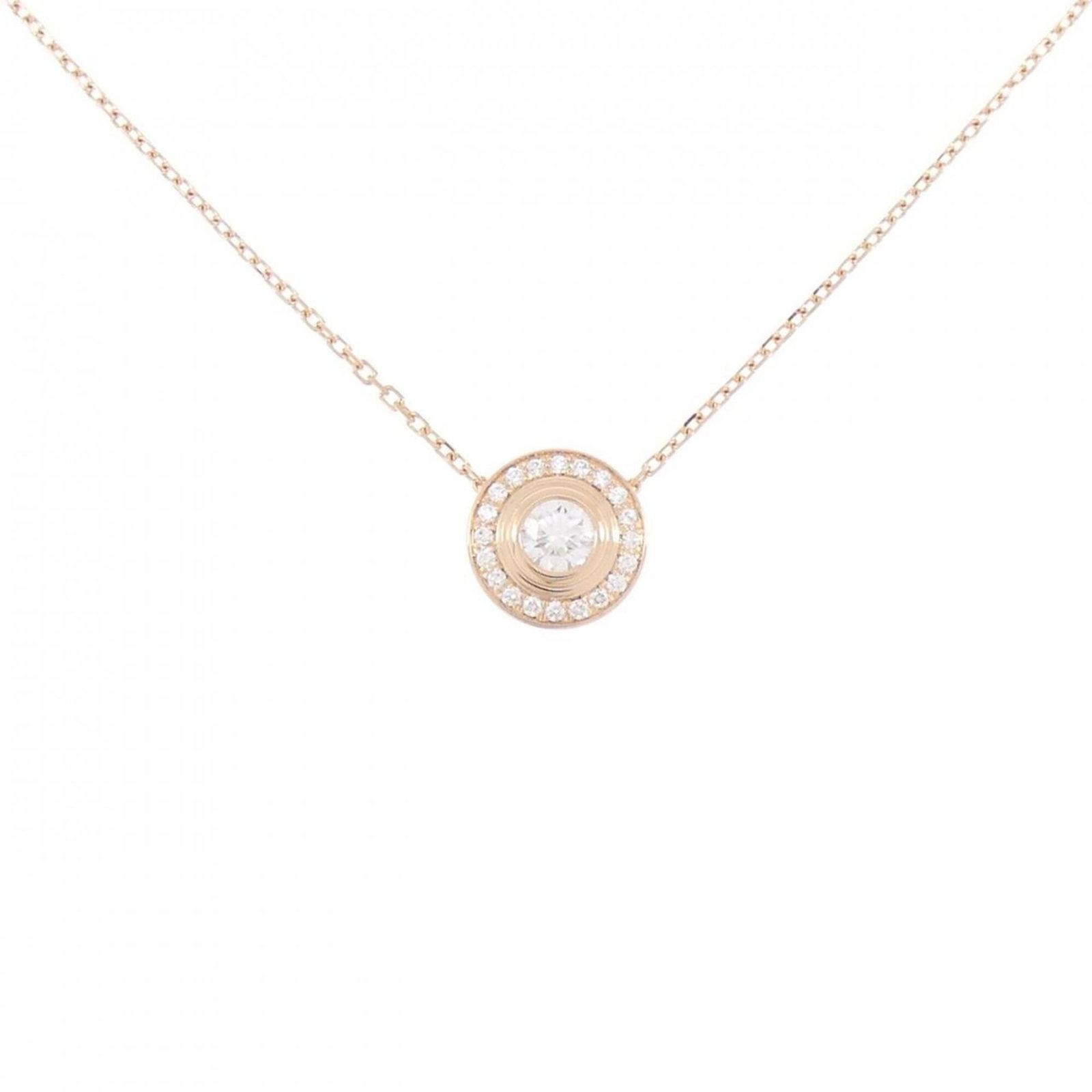 Cartier Damour Necklace 0.23Ct D Vvs2 3Ext: Cartier Damour Necklace 0.23Ct D Vvs2 3Ext Cartier Damour Necklace in Pink Gold (18K) boasts a striking 0.23Ct D Vvs2 diamond, perfectly set against a pink gold backdrop. This exquisite necklace featu