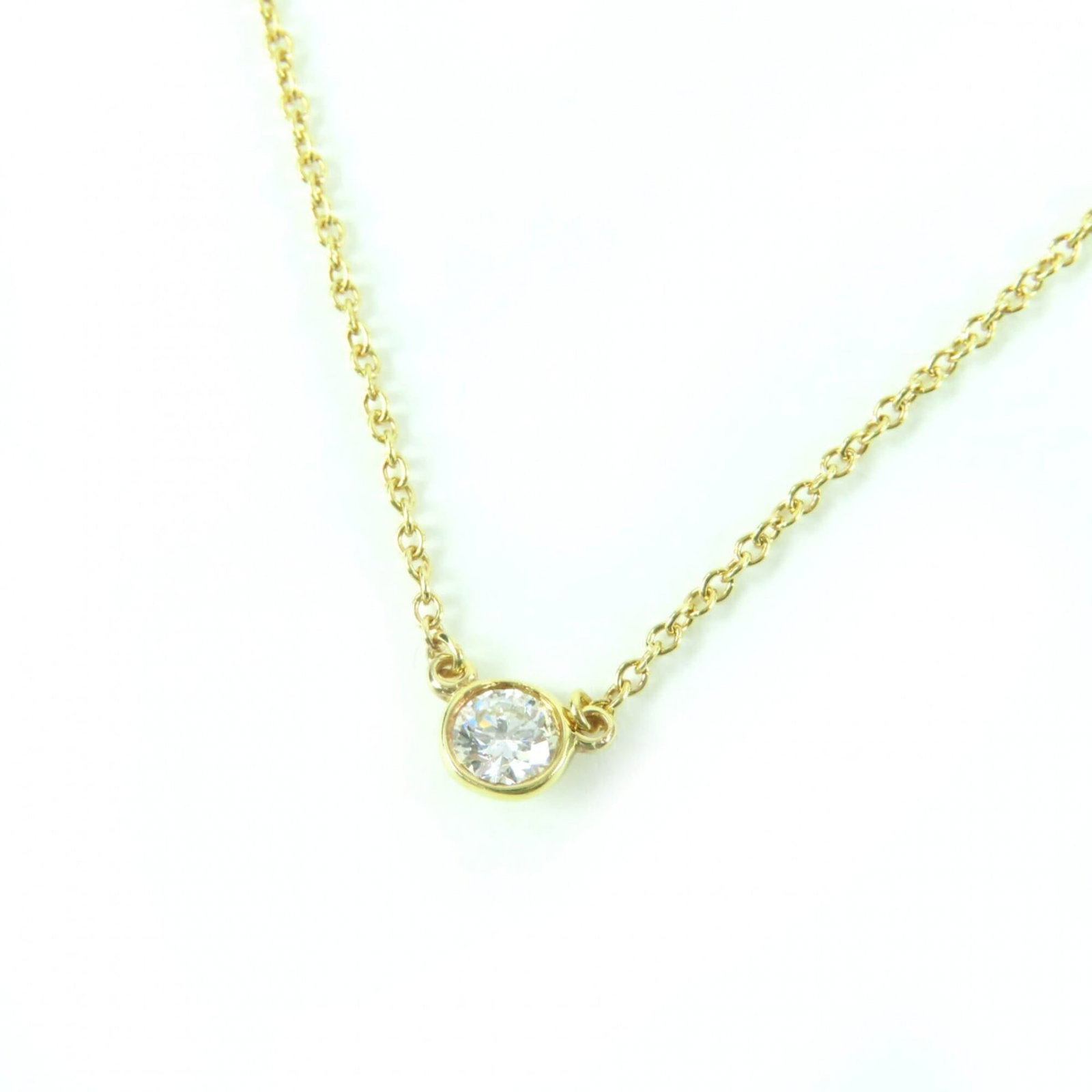 Tiffany&Co. Tiffany & Co. Elsa Peretti Diamond By The Yard Single Pendant Au750 K18 750 (Yg) Frame: Tiffany&Co. Tiffany & Co. Elsa Peretti Diamond By The Yard Single Pendant Au750 K18 750 (Yg) Frame Single pendant in 18K gold frame, featuring Elsa Peretti's iconic design. This Tiffany & Co. piece