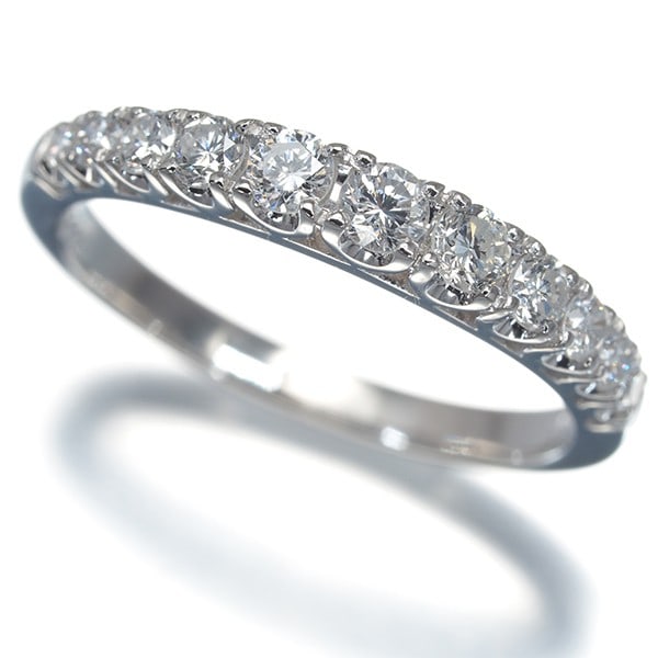 Diamond 0.50Ct Half Eternity Ring 900 Platinum (1 of 4)