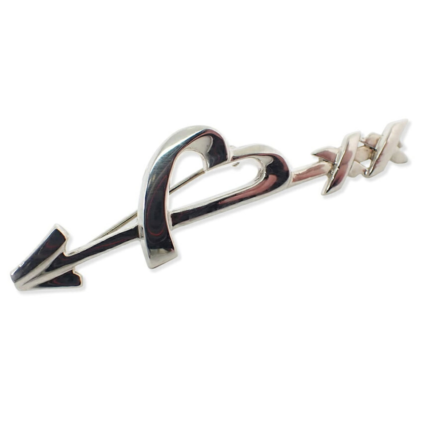 Sterling silver brooch by Tiffany: Sterling silver brooch by Tiffany Sterling silver brooch by Tiffany, featuring intricate design in high-quality sterling silver (925), measuring 6cm x 1.6cm. This beautiful piece has been carefully