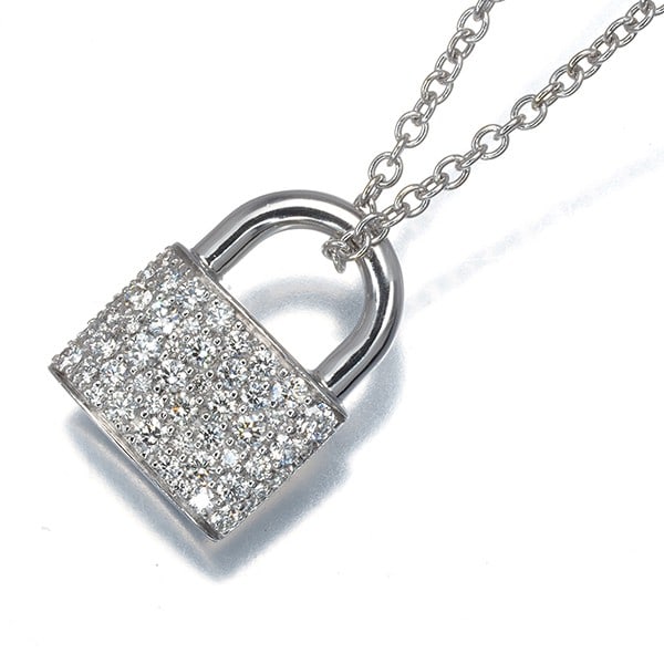 Diamond Paved Lock Necklace Wear White Gold 18K 750 Tiffany&Co: Diamond Paved Lock Necklace Wear White Gold 18K 750 Tiffany&Co Item Specifics: Brand: Tiffany & Co. Metal: White Gold Metal Purity: 18k Type: Necklace Main Stone: Diamond Style: Pendant Collection: