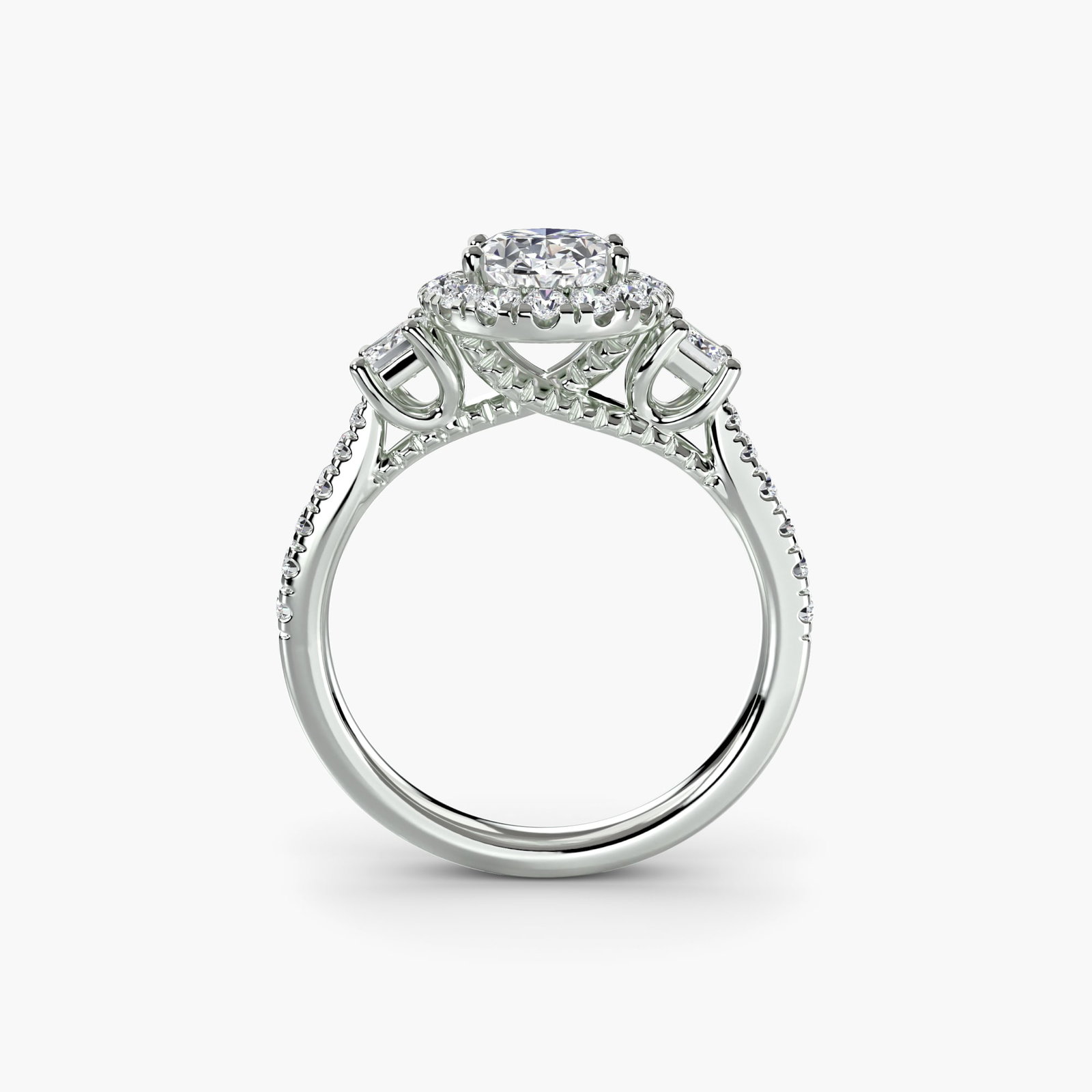 Halo Oval 950 Platinum Ring Setting (1 of 5)