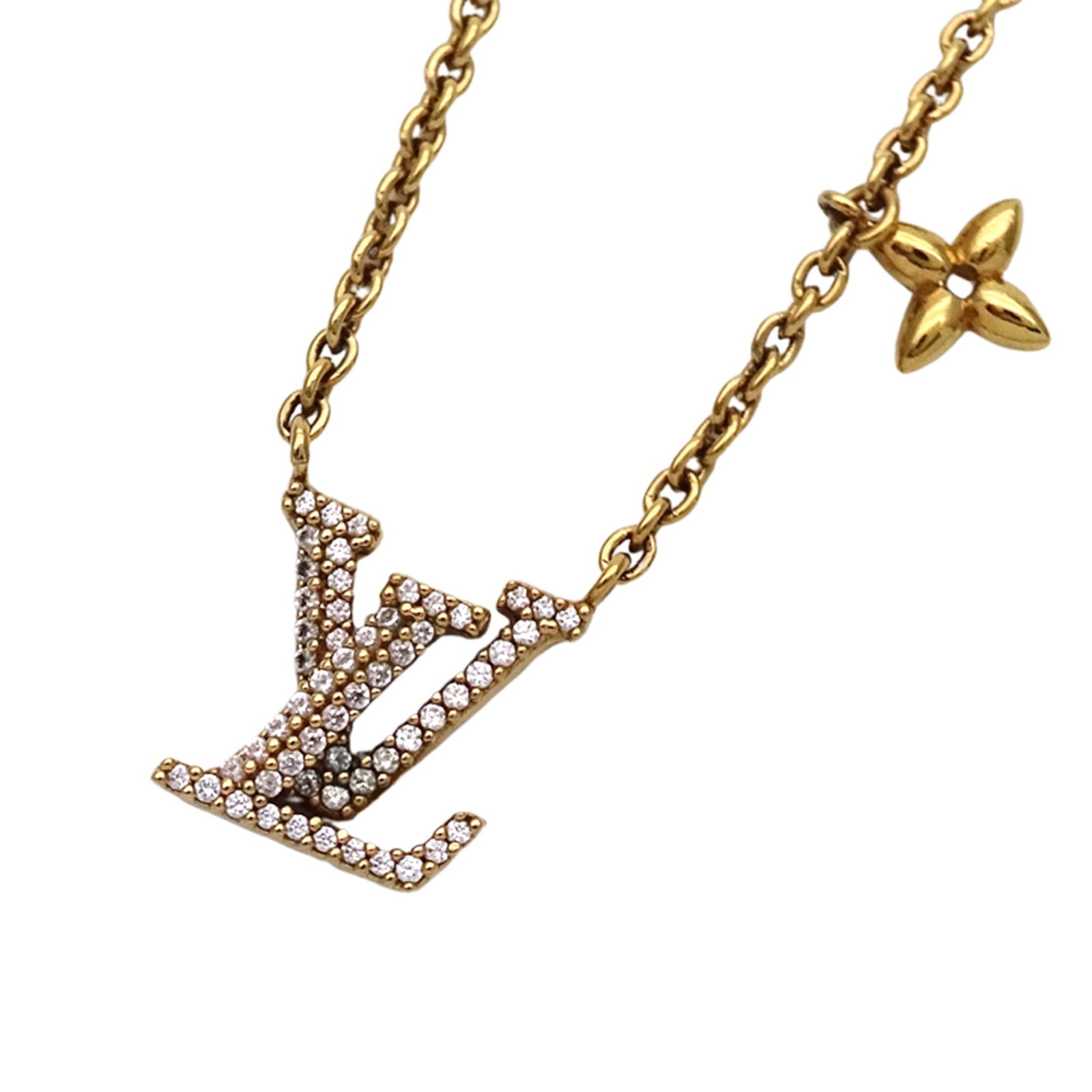 Louis Vuitton Louis Vuitton Necklace For Women Brand Name Metal Strass Lv Iconic Gold M00596 Te0225: Louis Vuitton Louis Vuitton Necklace For Women Brand Name Metal Strass Lv Iconic Gold M00596 Te0225 Gold Louis Vuitton necklace with iconic LV design, featuring metal and rhinestone details. The