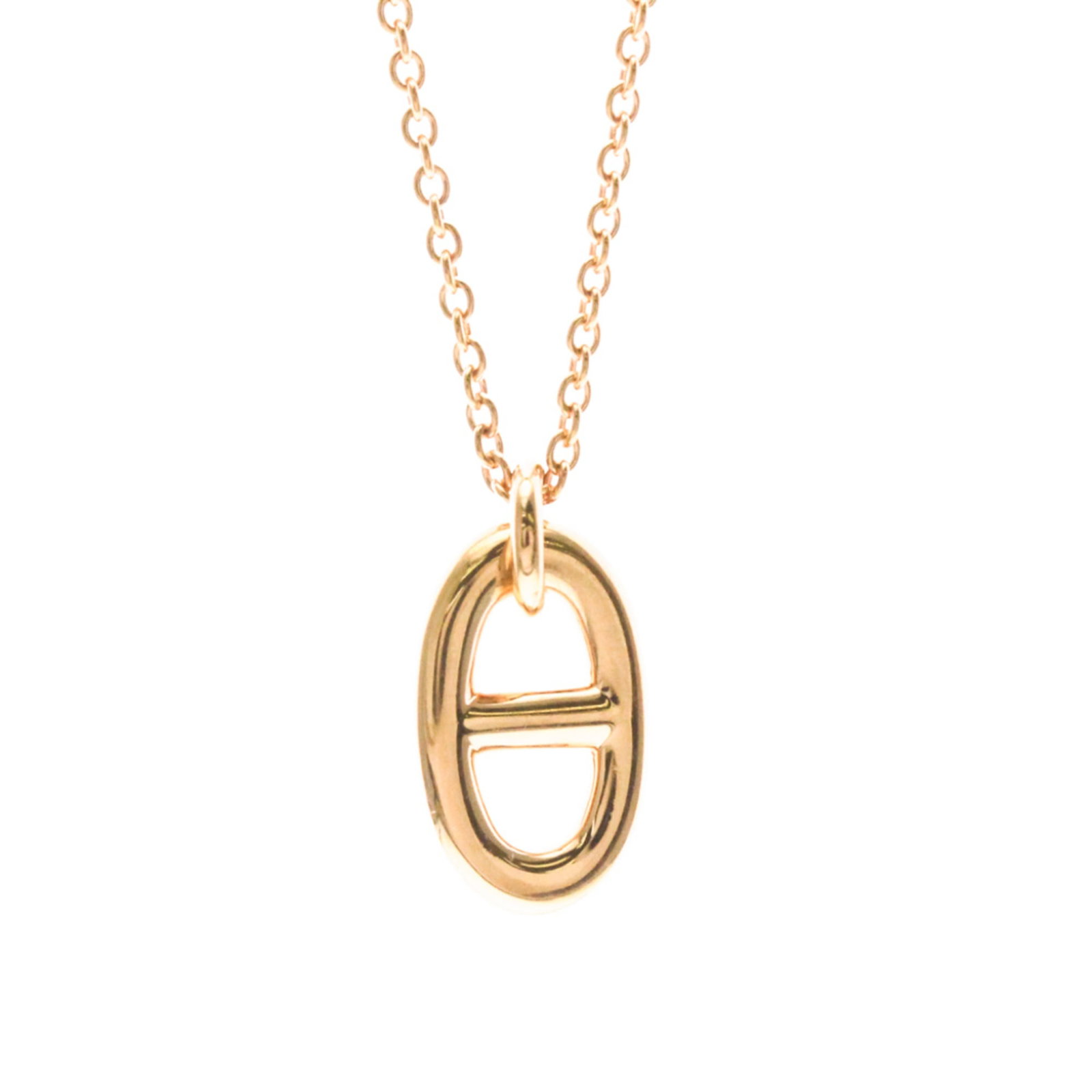 Hermes Chaine D'Ancre Pink Gold (18K) No Stone Menwomen Fashion Pendant Necklace (Pink Gold): Hermes Chaine D'Ancre Pink Gold (18K) No Stone Menwomen Fashion Pendant Necklace (Pink Gold) Pink Gold (18K) Chaine D'Ancre Pendant Necklace from Hermes, featuring a stylish fashion design with no