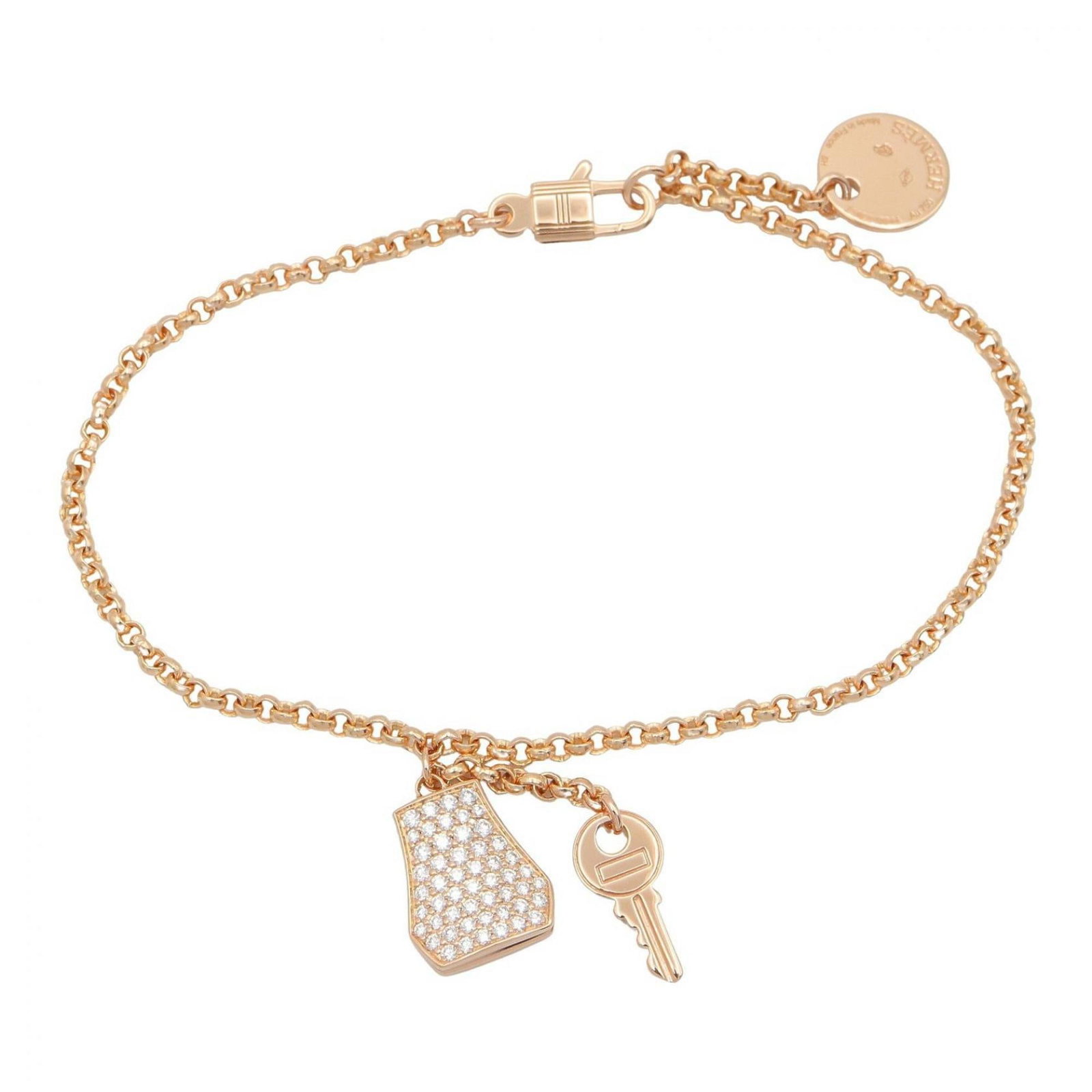 Pink Gold 18K Hermes Charm Bracelet (1 of 6)
