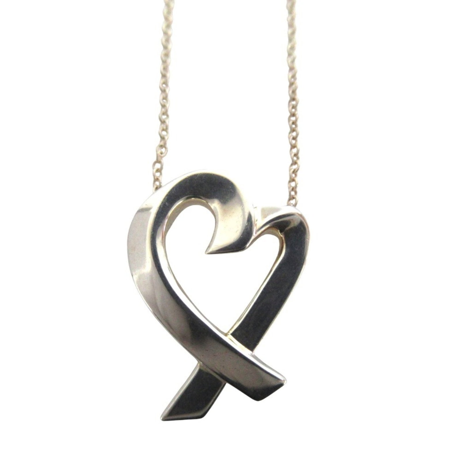 Women's Paloma Picasso Sterling Silver Pendant Necklace Loving Heart Tiffany & Co: Women's Paloma Picasso Sterling Silver Pendant Necklace Loving Heart Tiffany & Co Sterling silver pendant necklace featuring the iconic Loving Heart design by Paloma Picasso, crafted by Tiffany & Co.