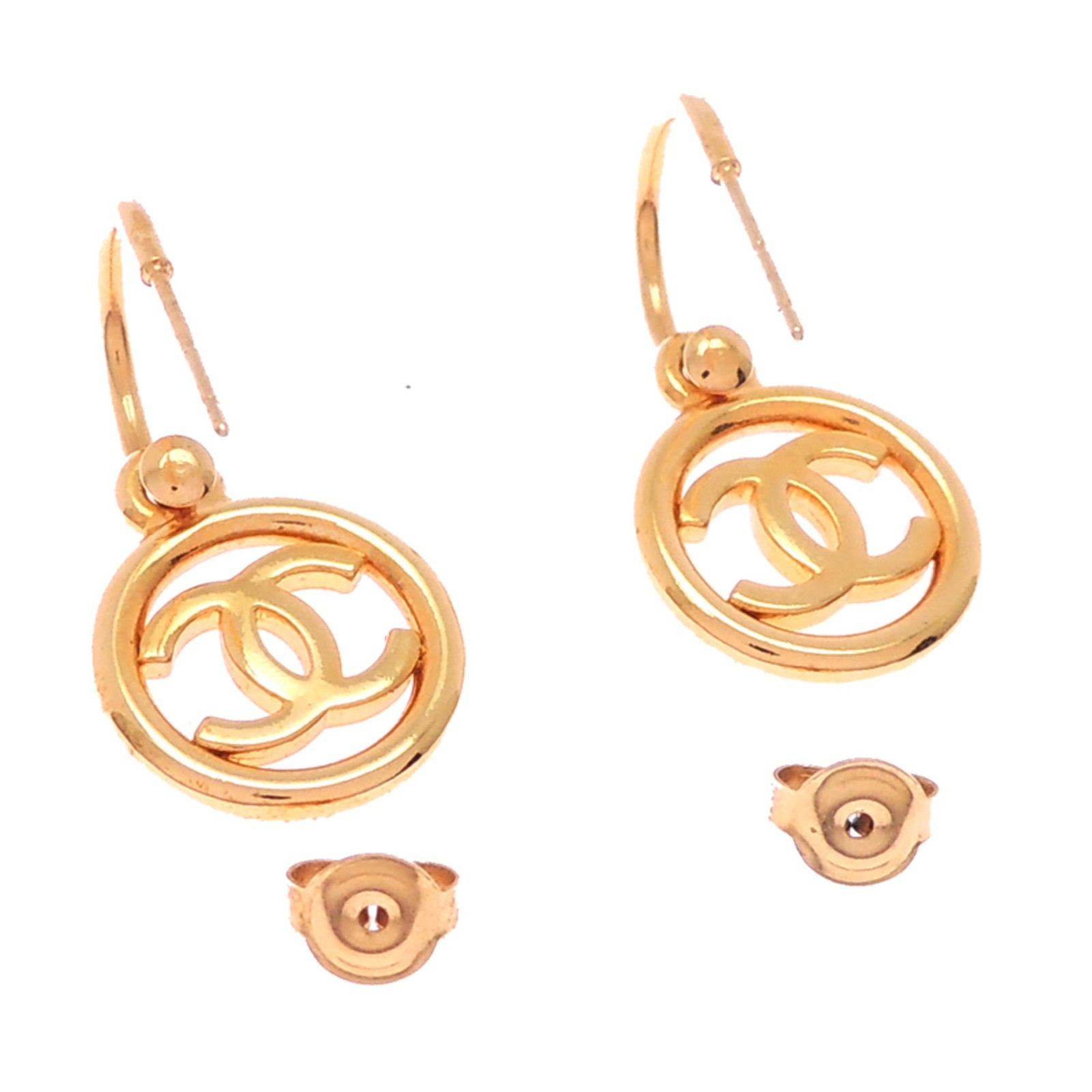 Chanel Stud Earrings Gold Plating - 4