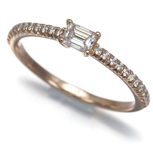 Tiffany&Co. Ring Diamond Novo Horizon Emerald-Cut Us6 18K 750 Rose Gold: Tiffany&Co. Ring Diamond Novo Horizon Emerald-Cut Us6 18K 750 Rose Gold Tiffany & Co. Ring Diamond Novo Horizon Emerald-Cut Us6 18K 750 Rose Gold - A stunning 18k rose gold ring featuring a natural