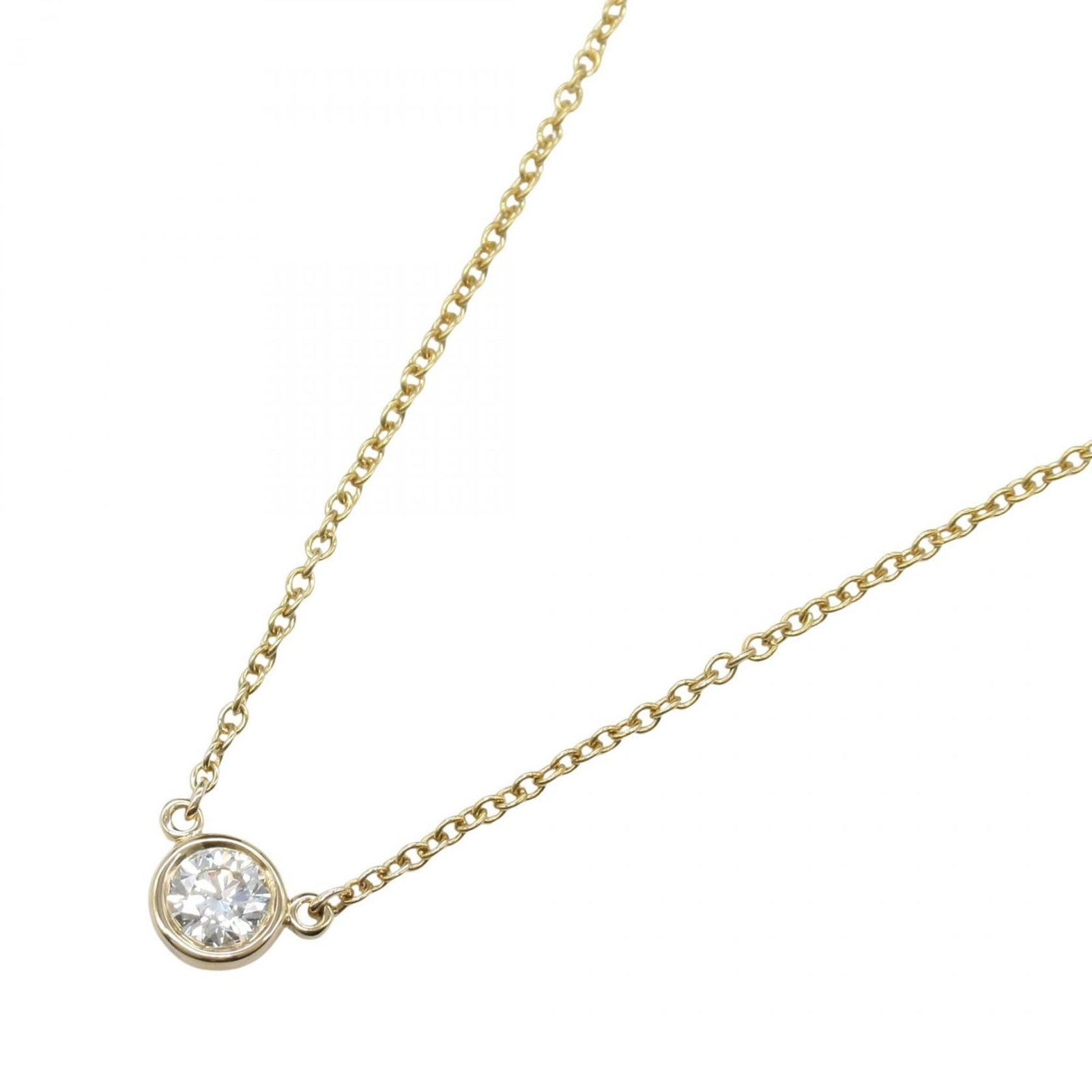 Tiffany & Co. By The Yard Necklace 18K Yellow Gold With Diamonds Women'S And Clear: Tiffany & Co. By The Yard Necklace 18K Yellow Gold With Diamonds Women'S And Clear By The Yard Necklace in 18K Yellow Gold with Diamonds features a beautiful 4mm x 4mm diamond pendant suspended from