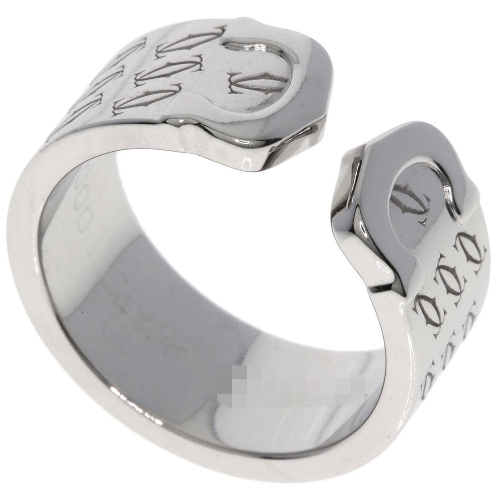 Limited Edition Christmas 2000 2C Cartier Ring #51 Women's 18K White Gold: Limited Edition Christmas 2000 2C Cartier Ring #51 Women's 18K White Gold Cartier's Limited Edition Christmas 2000 2C ring boasts a striking design, featuring the iconic Cartier style. This 18K white 
