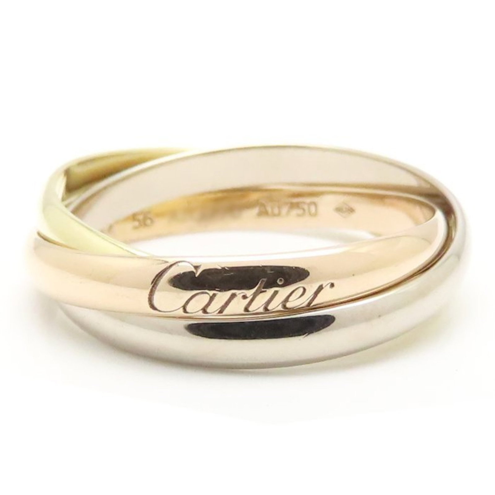 Cartier Pink 18k White 18k Yellow Gold Ring Band: Cartier Pink 18k White 18k Yellow Gold Ring Band Pink Gold (18K), White Gold (18K), Yellow Gold (18K) Cartier ring band, featuring a unique combination of pink and yellow gold. This 56 US size band