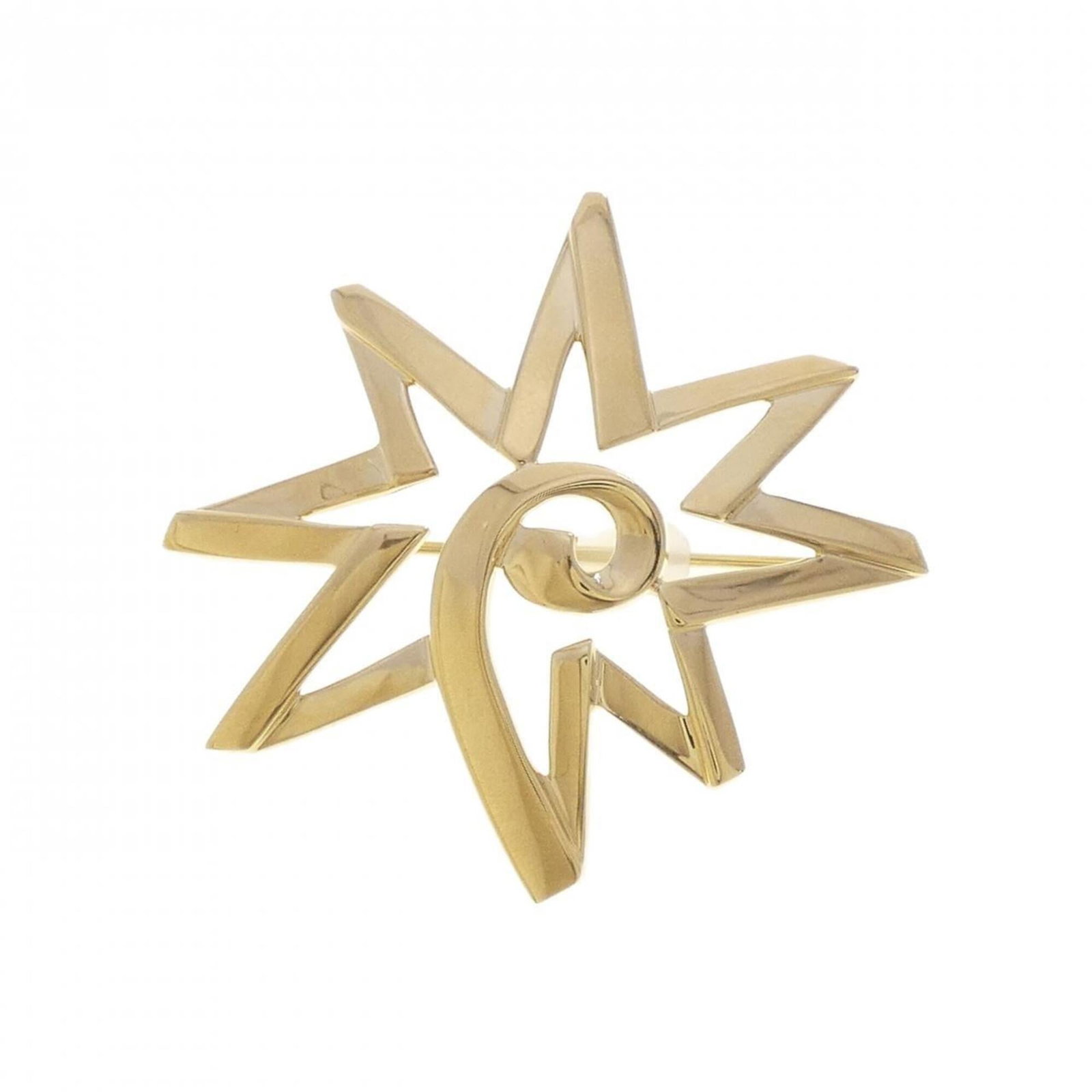 Tiffany Brooch Yellow Gold (18K): Tiffany Brooch Yellow Gold (18K) Tiffany's iconic yellow gold brooch boasts a regal presence, measuring 41.7cm x 43.8cm in size and weighing 10.7g. With its 18K yellow gold construction, this brooch