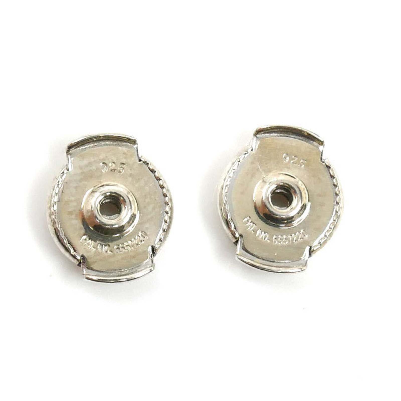 Hermes 925 Silver Earrings Stud - 5
