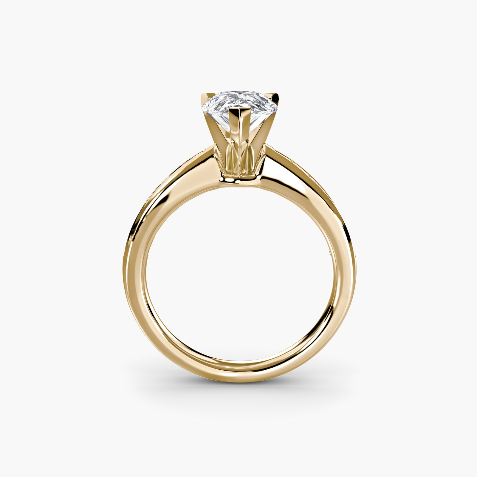 Pave Pear 14Kt Yellow Gold Ring Setting: Pave Pear 14Kt Yellow Gold Ring Setting Pave Pear Ring Setting in 14Kt Yellow Gold - A beautiful and elegant setting featuring 12 pave stones, totaling 0.313 carats, set within a pear-shaped ring