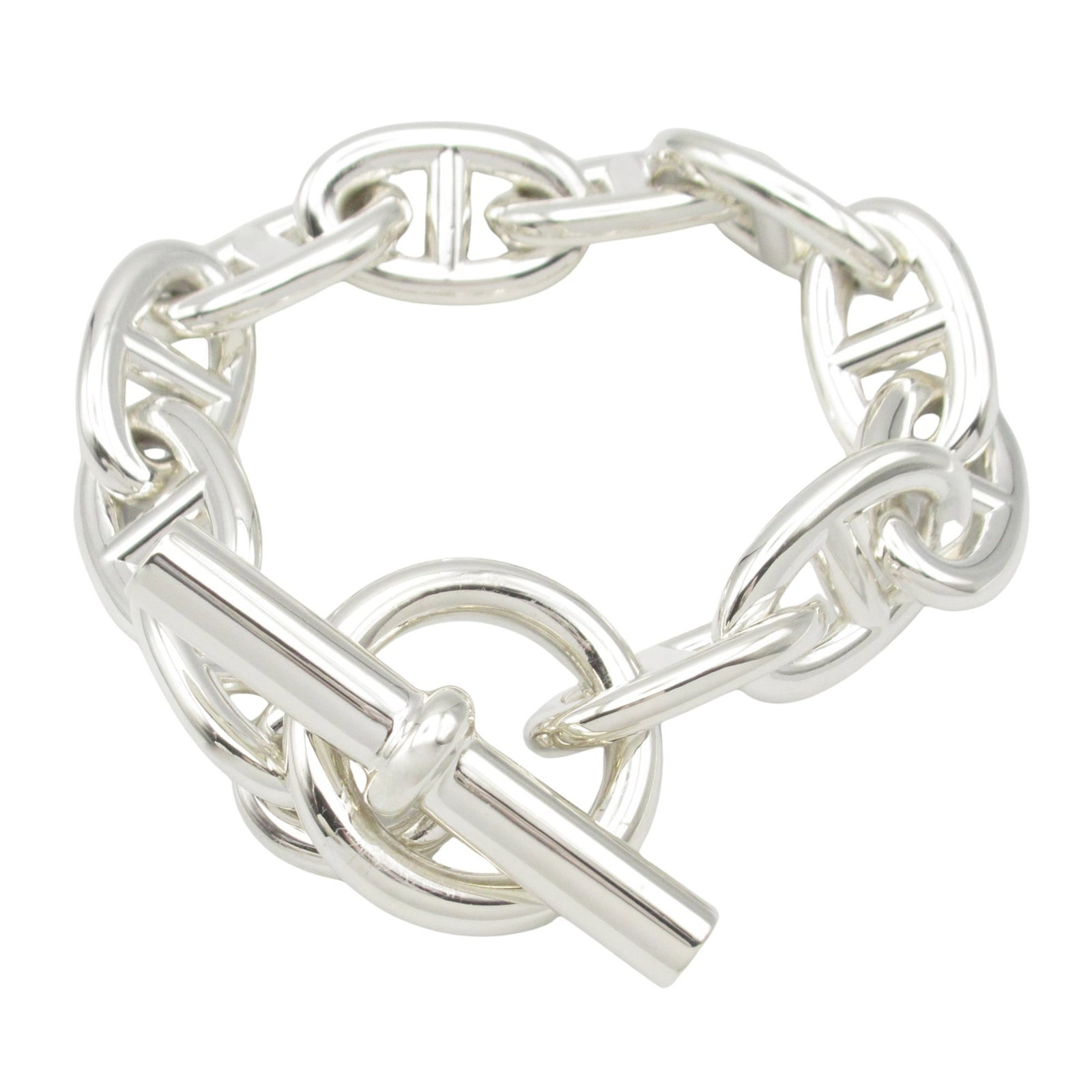 Silver Charm Bracelet 925 by Hermes: Silver Charm Bracelet 925 by Hermes Silver Charm Bracelet 925 by Hermes. This silver charm bracelet features a high-quality design with a mix of subtle details and elegant lines, showcasing the crafts