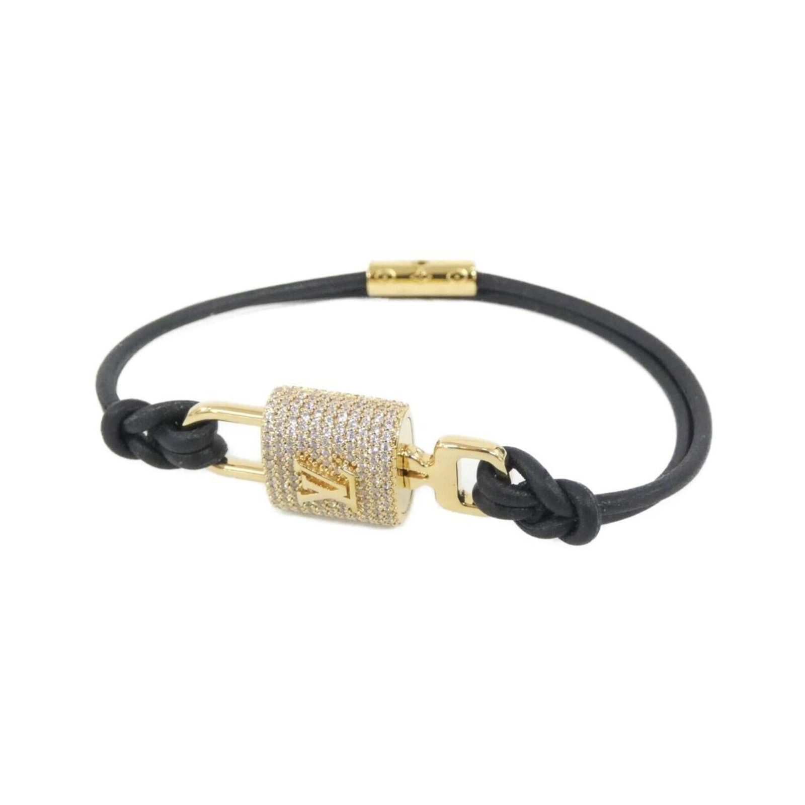 Vuitton Louis Charm Bracelet: Vuitton Louis Charm Bracelet Black and gold Louis Vuitton charm bracelet, measuring 15cm in length. The bracelet bears some minor scratches and dirt, but remains in very good condition overall. A few 
