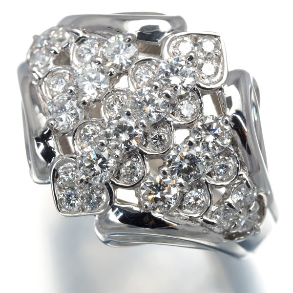 Platinum ring diamond openwork 1.00ct us6-6.25 mitsukoshi: Platinum ring diamond openwork 1.00ct us6-6.25 mitsukoshi Platinum ring featuring a stunning 1.00ct US6-6.25 Mitsukoshi diamond, set in an openwork design that showcases the natural beauty of the
