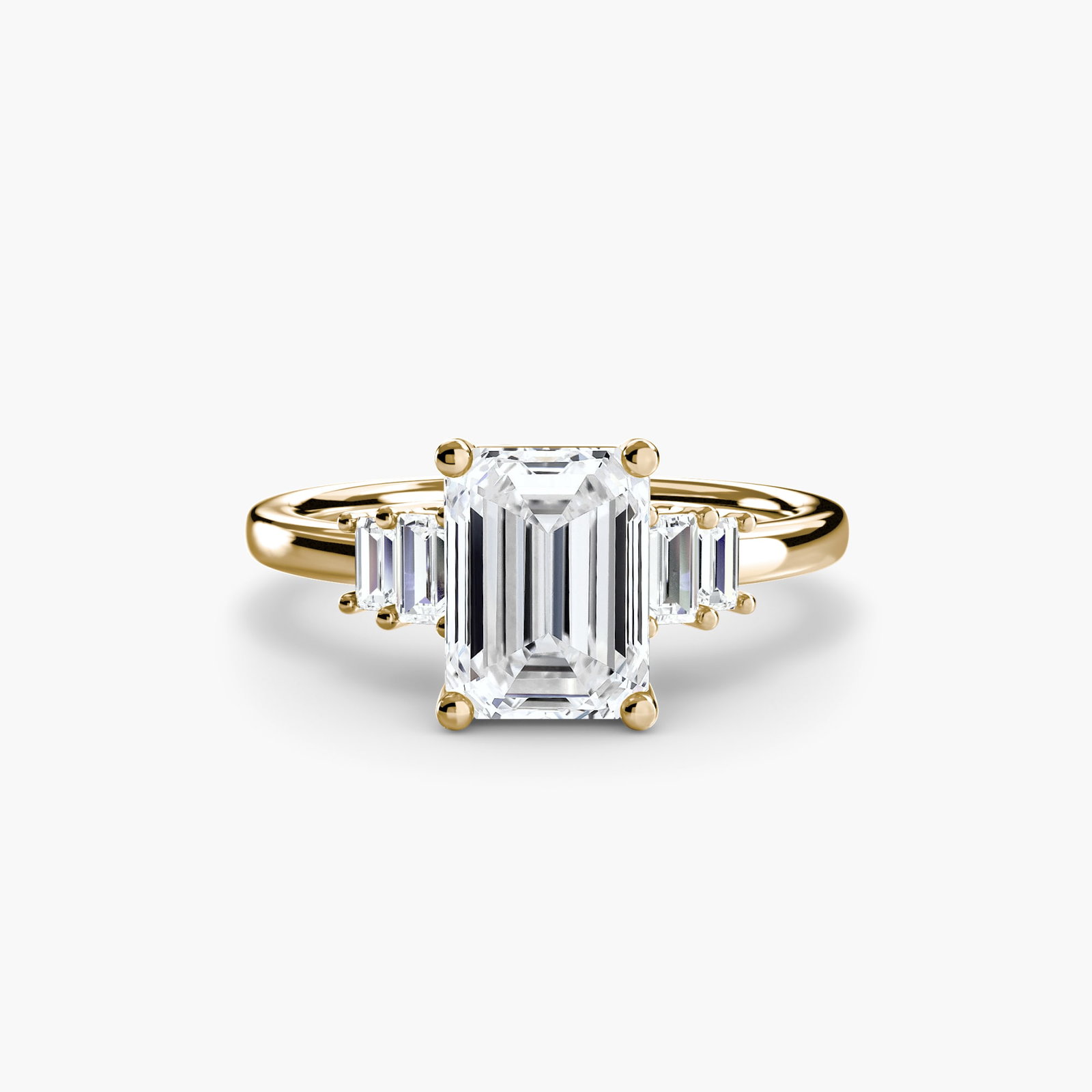 Solitaire Emerald 18Kt Yellow Gold Ring Setting - 2