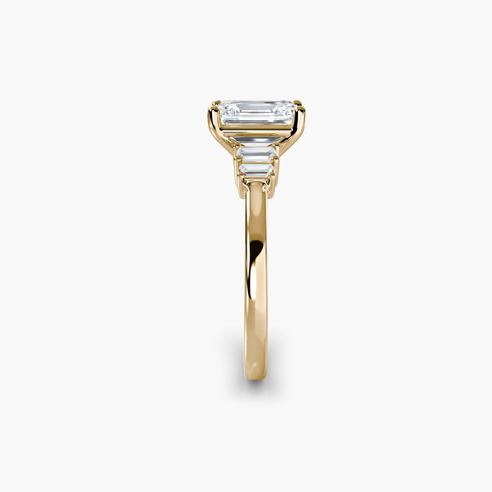Solitaire Emerald 18Kt Yellow Gold Ring Setting - 3