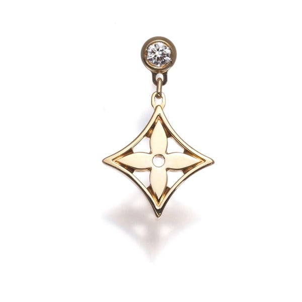 Diamond Blossom Gold Yellow 18K 750 Single Earring Louis Vuitton: Diamond Blossom Gold Yellow 18K 750 Single Earring Louis Vuitton Yellow Gold 18K 750 Single Earring Diamond Blossom Louis Vuitton features a natural diamond main stone, set in a stud style earring wit