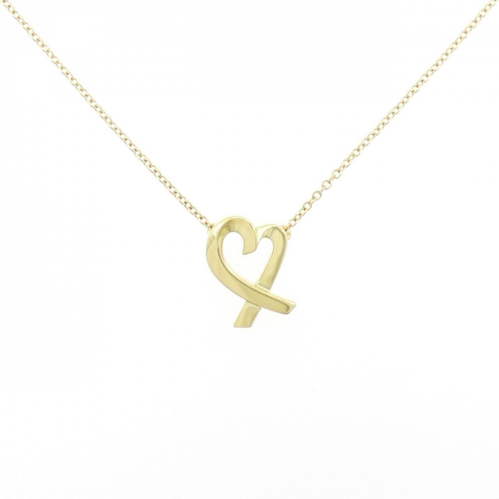 Loving Heart Necklace: Loving Heart Necklace Yellow gold (18K) Loving Heart Necklace with a pendant size of 13.6mm x 9.7mm, featuring a classic design that exudes elegance and sophistication. The necklace has a neck circumf