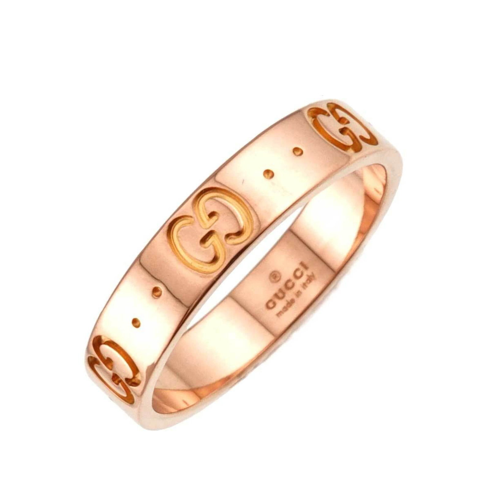 Pink Gold 18k Gucci Ring: Pink Gold 18k Gucci Ring Pink Gold 18k Gucci Ring - A stunning pink gold band ring from the iconic luxury brand, featuring high-quality materials and exceptional craftsmanship. This mint condition,
