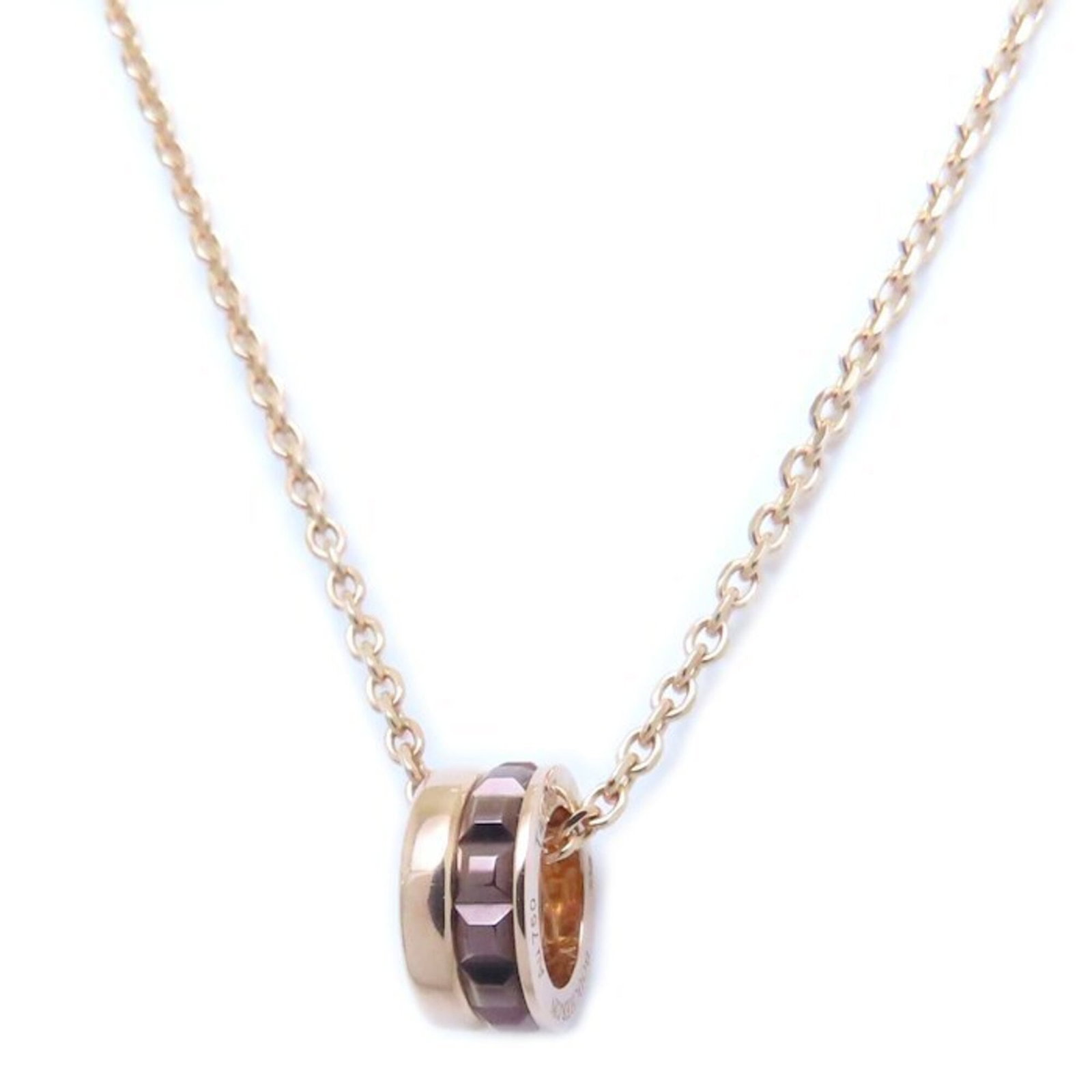 Boucheron Quatre Classic Pendant Mini Necklace 18Kpg X 18Kkyg Brown Pvd Women'S Jpn00648 294545 (1 of 8)