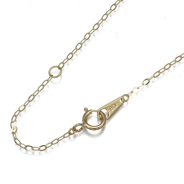 Flat Link Chain Necklace 42Cm 18K 750 Yellow Gold: Flat Link Chain Necklace 42Cm 18K 750 Yellow Gold 18k yellow gold chain necklace with a length of 42cm, crafted from high-quality metal. This elegant chain necklace features no main stone and