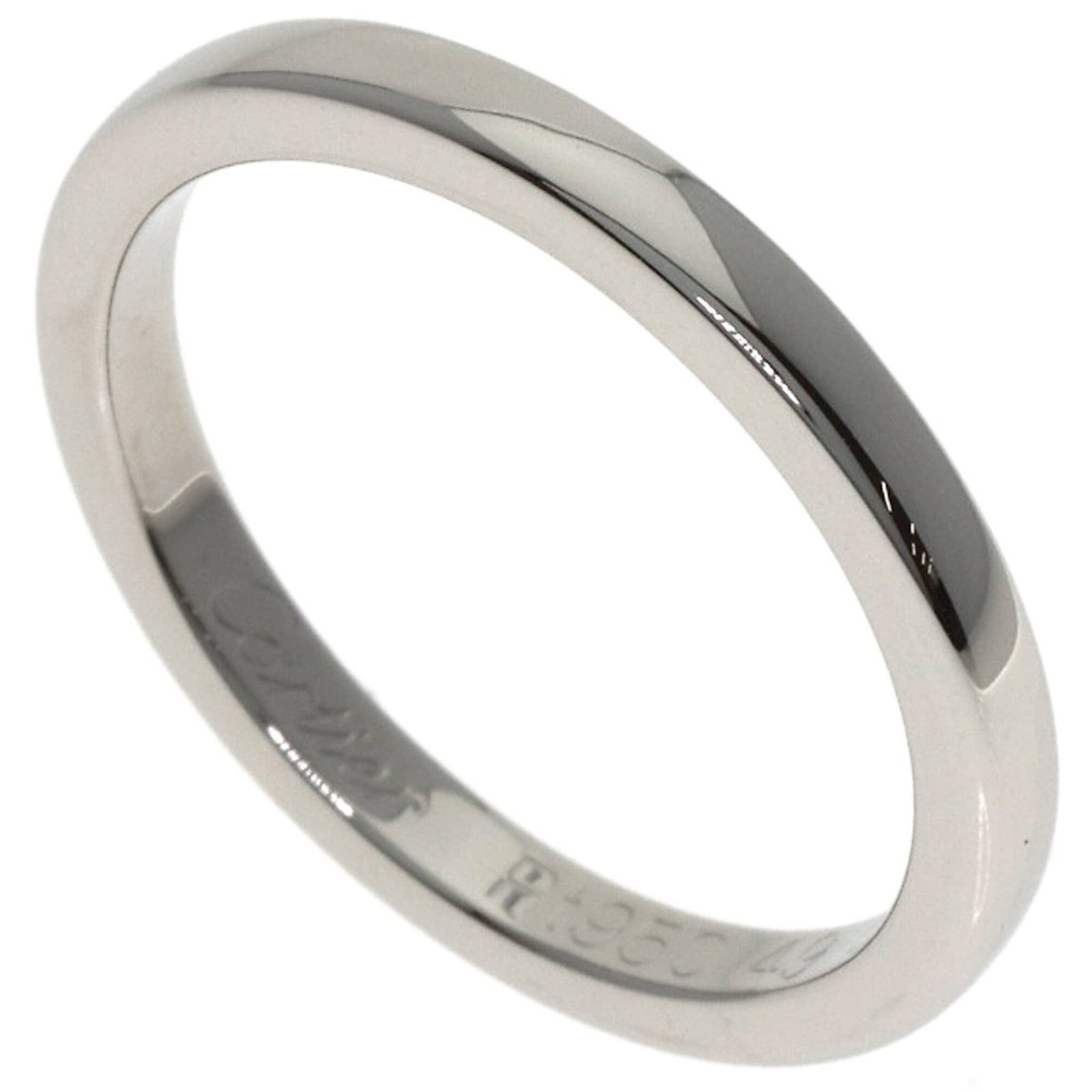 Ring Band by Platinum 950: Ring Band by Platinum 950 Made from durable Platinum 950, this Cartier Ring Band offers a sleek and sophisticated design. With its used condition featuring only minor traces of usage and some