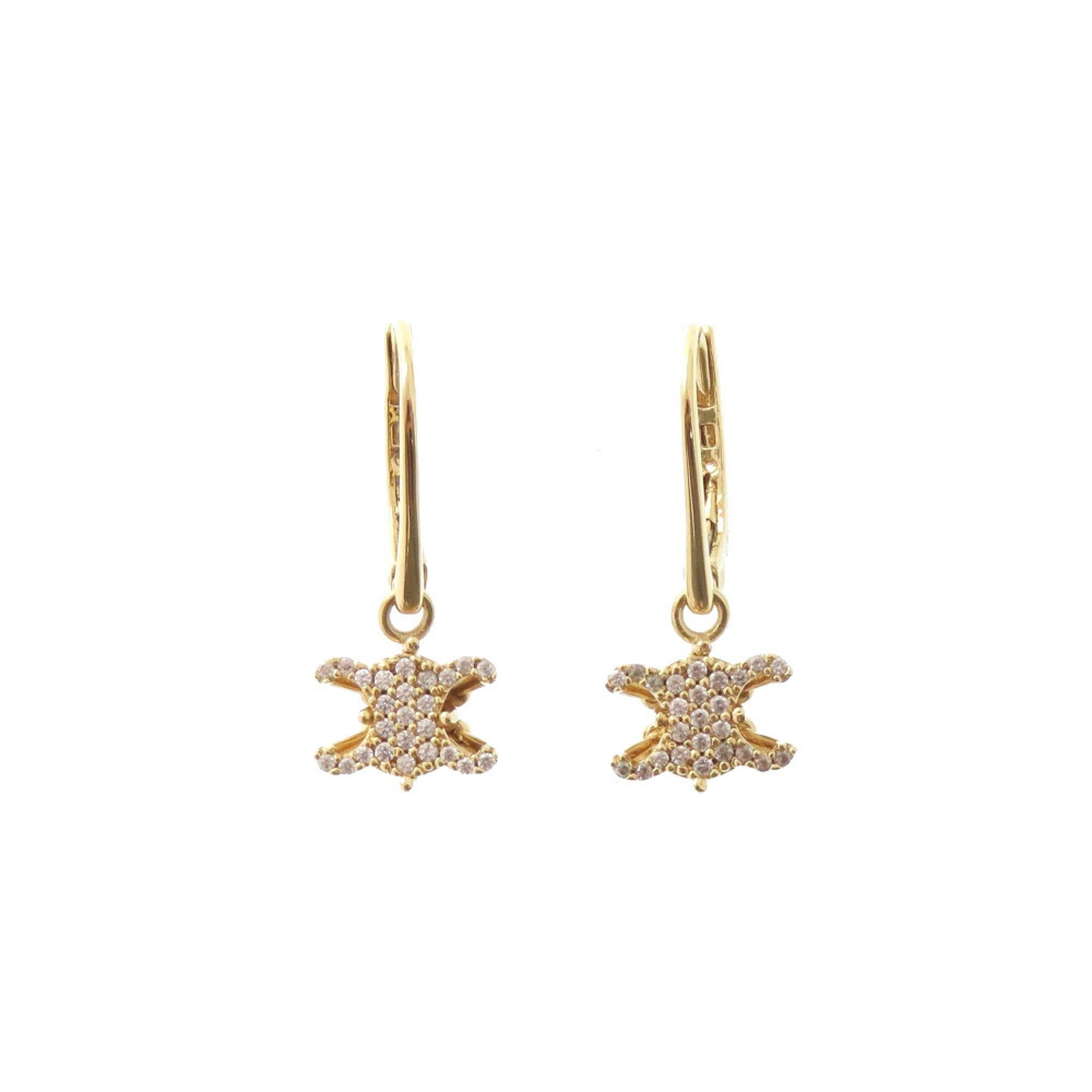 Celine Stud Earrings Metal Rhinestone: Celine Stud Earrings Metal Rhinestone Stud earrings in gold and silver finishes, featuring prominent rhinestones, are available. The Celine brand offers these metal stud earrings with a size of 25mm