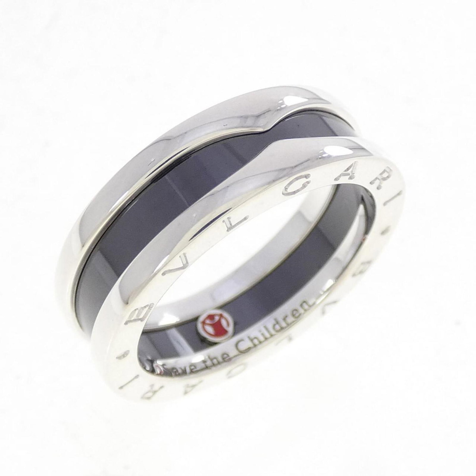 Bvlgari Band Ring Ceramic Silver 925 (1 of 3)