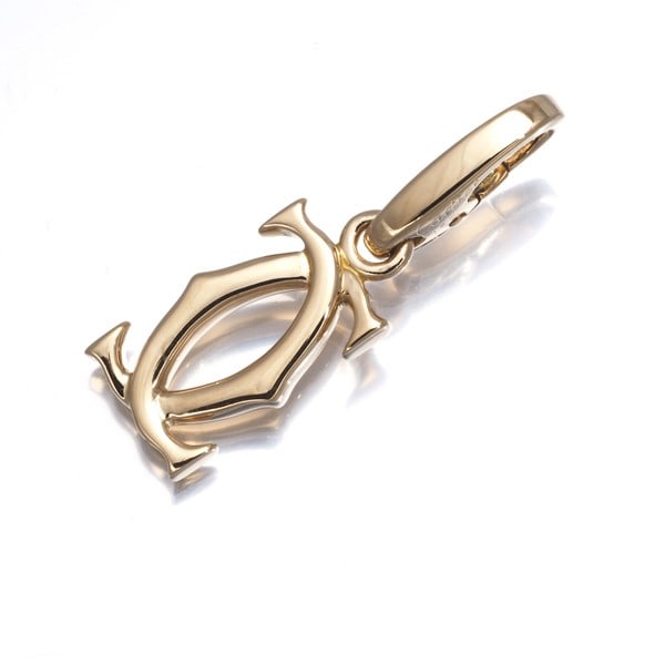 Cartier Pendant 2C Double C C2 Charm 18K 750 Yellow Gold: Cartier Pendant 2C Double C C2 Charm 18K 750 Yellow Gold Cartier's Double C de Cartier charm pendant showcases the iconic design of the brand, featuring two intertwined 'C' motifs. This 18k yellow