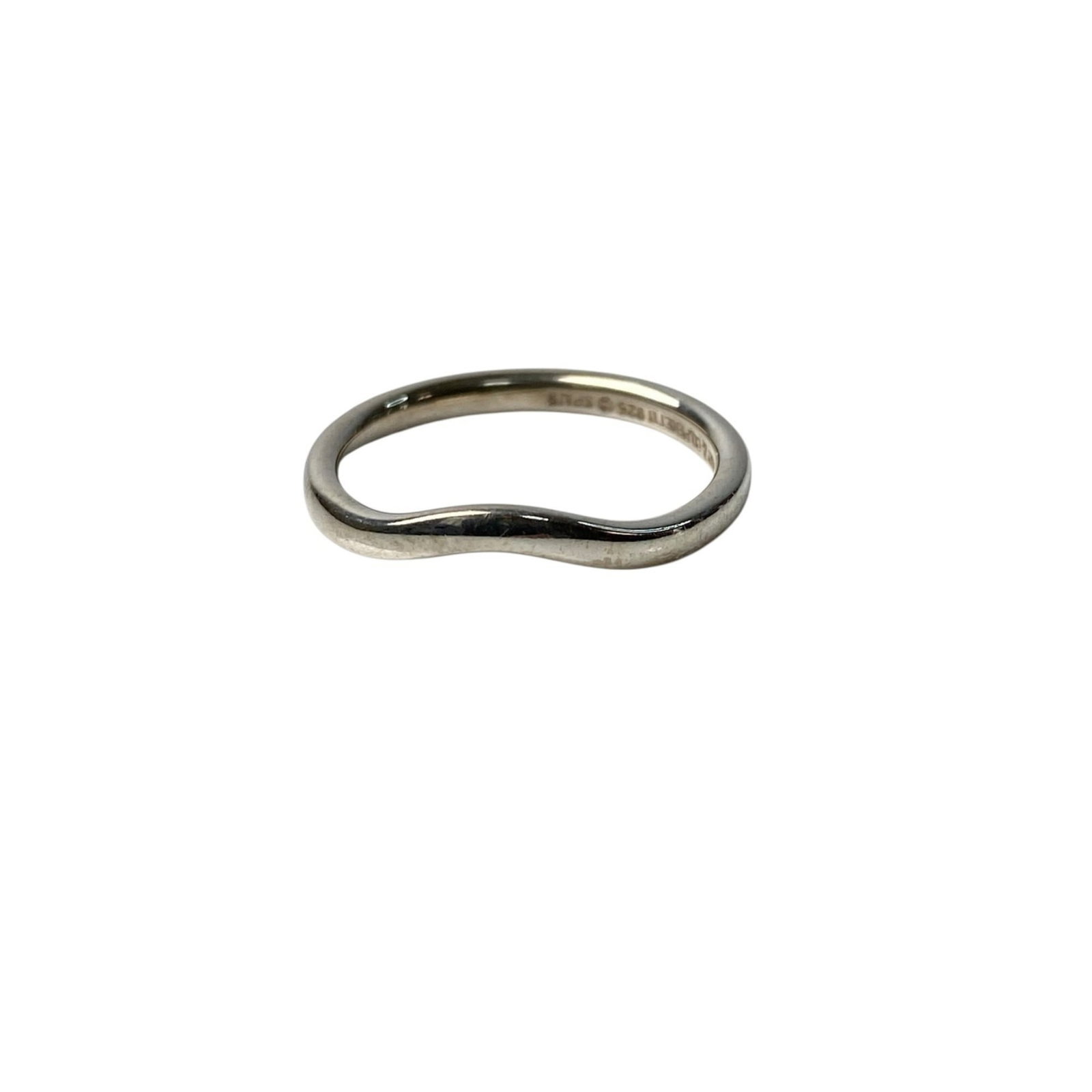 Tiffany Band Ring Silver 925: Tiffany Band Ring Silver 925 Silver Tiffany Band Ring, 925, Women's Size 4.5, A few traces of usage with minor scratches and dirt, overall in very good condition. This silver band ring features a clas