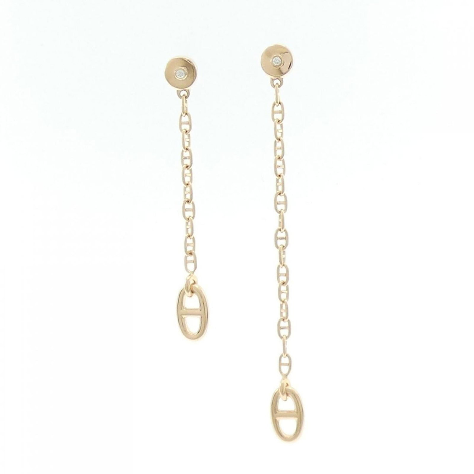 Hermes Stud Earrings Pink Gold (18K) (1 of 4)
