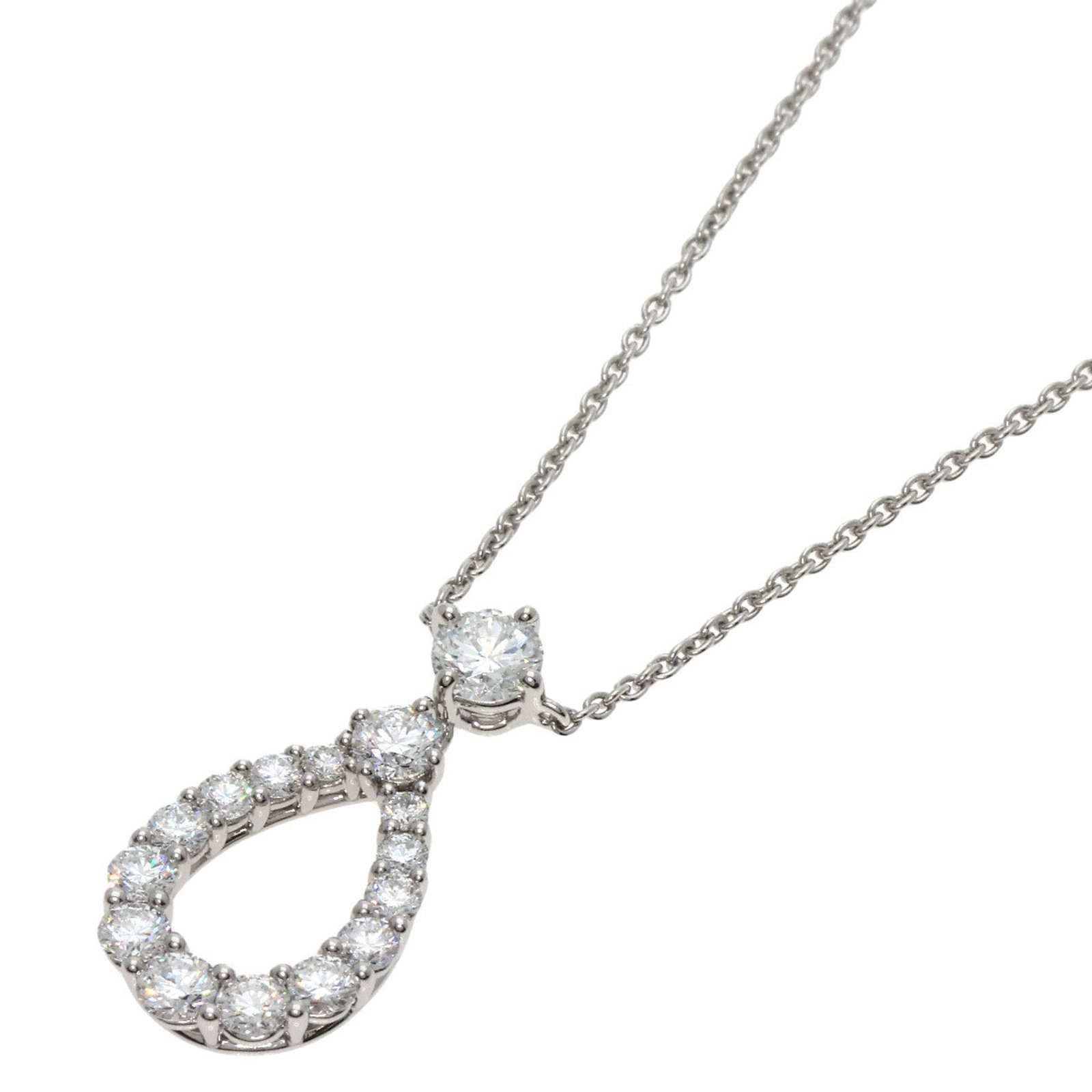 Xlarge Harry Winston Loop Pendant Extra Large Necklace Platinum Pt950 Ladies Harry Winston: Xlarge Harry Winston Loop Pendant Extra Large Necklace Platinum Pt950 Ladies Harry Winston Platinum Pt950, the Harry Winston necklace boasts an extra-large pendant with impressive dimensions. The loop
