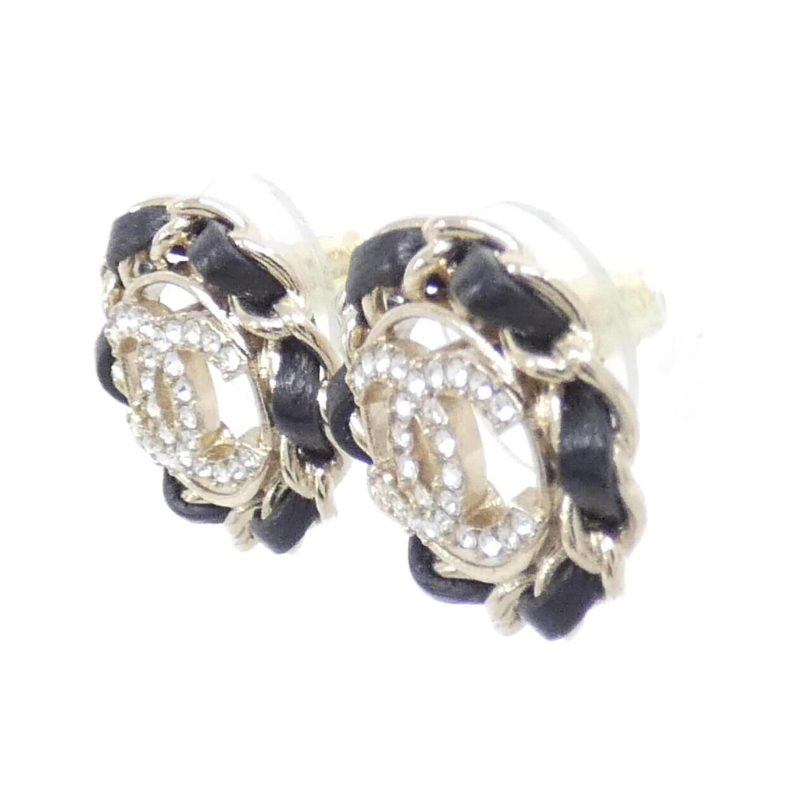Chanel Stud Earrings Leather - 2