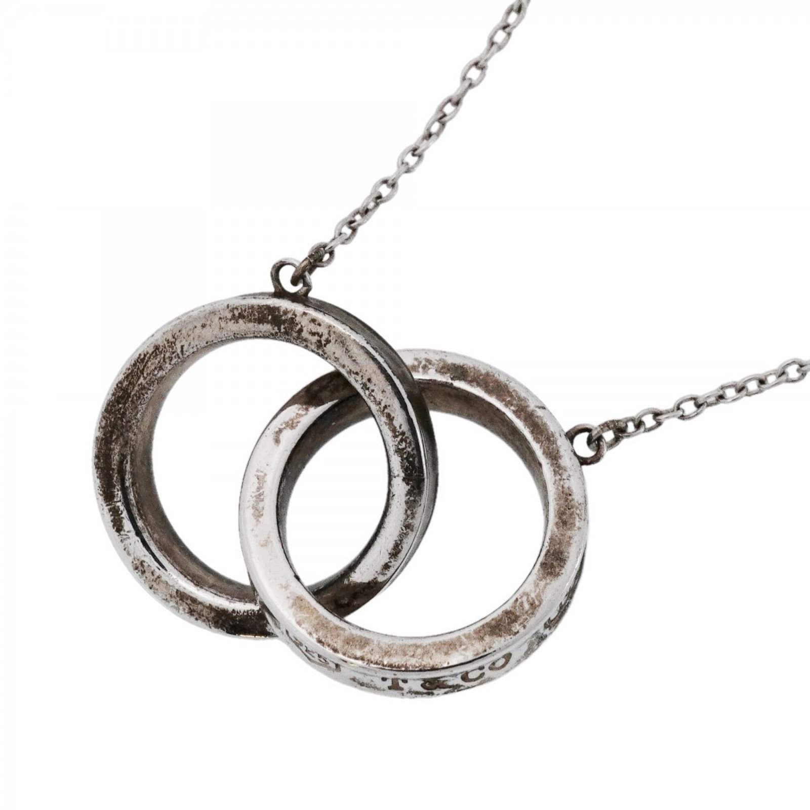 Tiffany & Co. Interlocking Necklace 1837 Sterling Silver 925 Women'S (1 of 9)