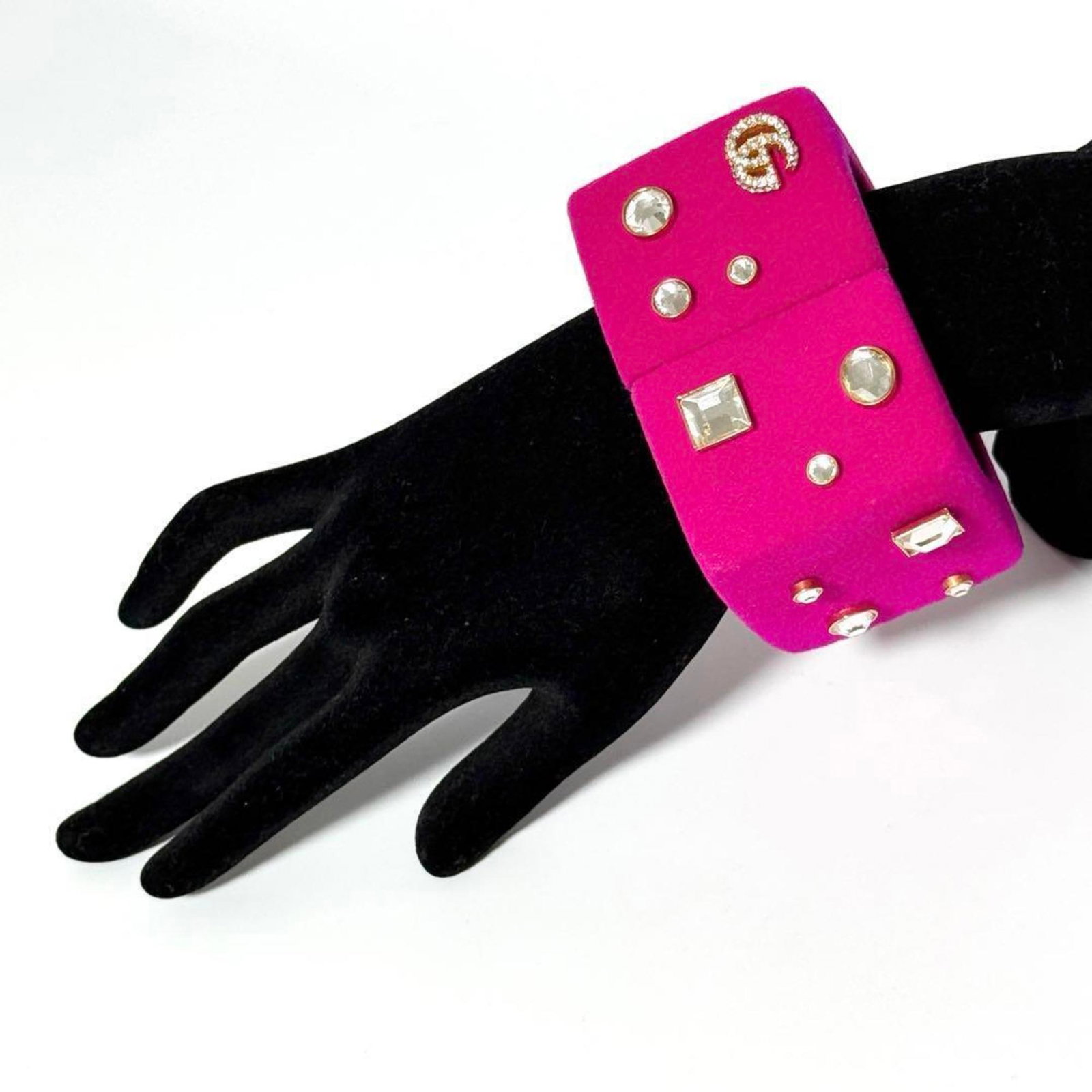 Metal Rhinestone Bangle Gucci - 10