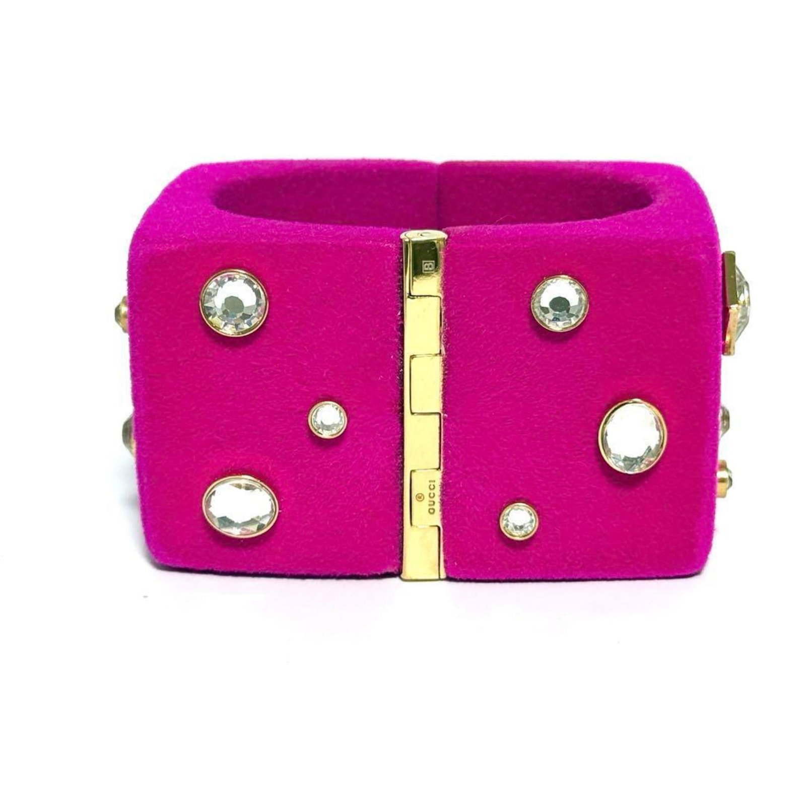 Metal Rhinestone Bangle Gucci - 4