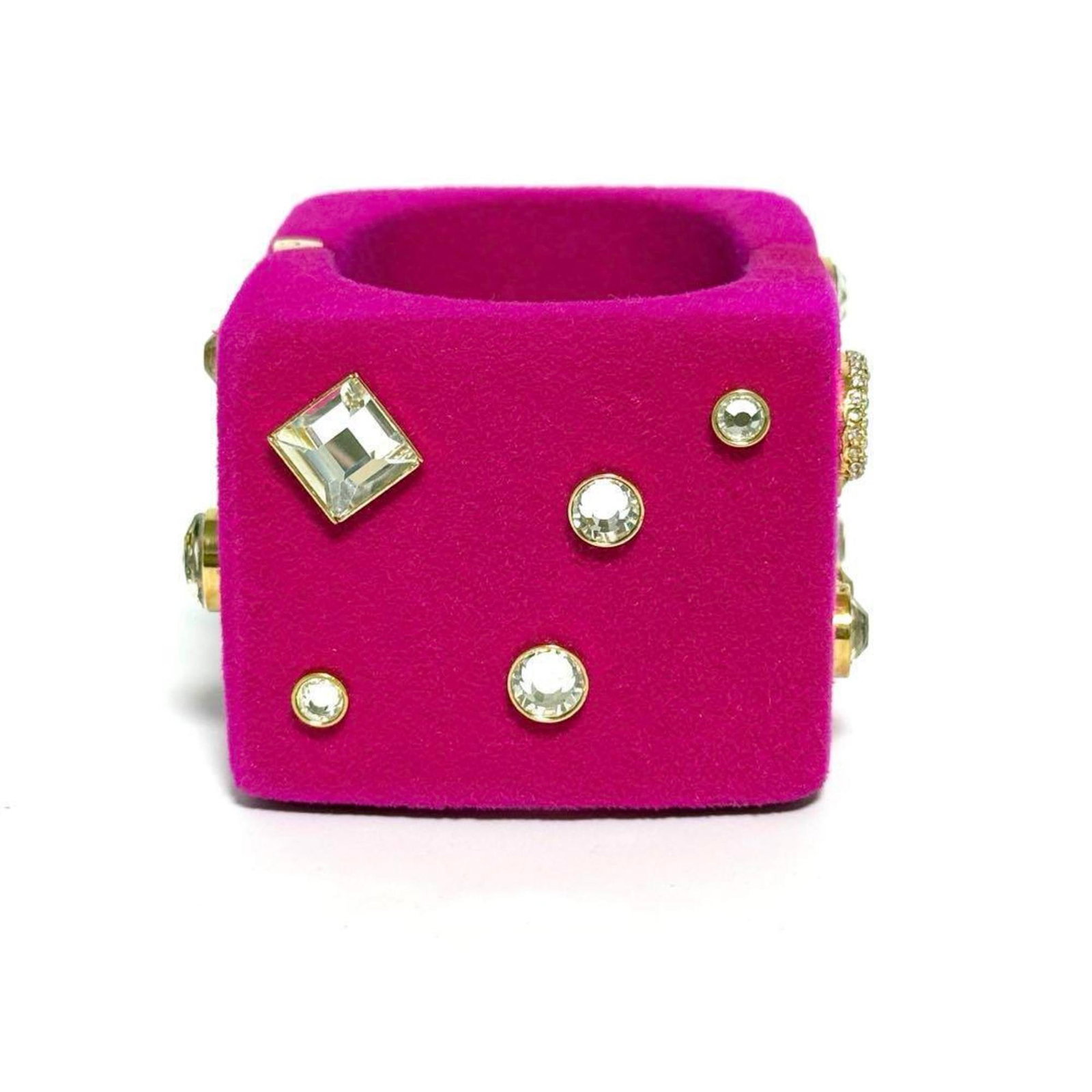 Metal Rhinestone Bangle Gucci - 5