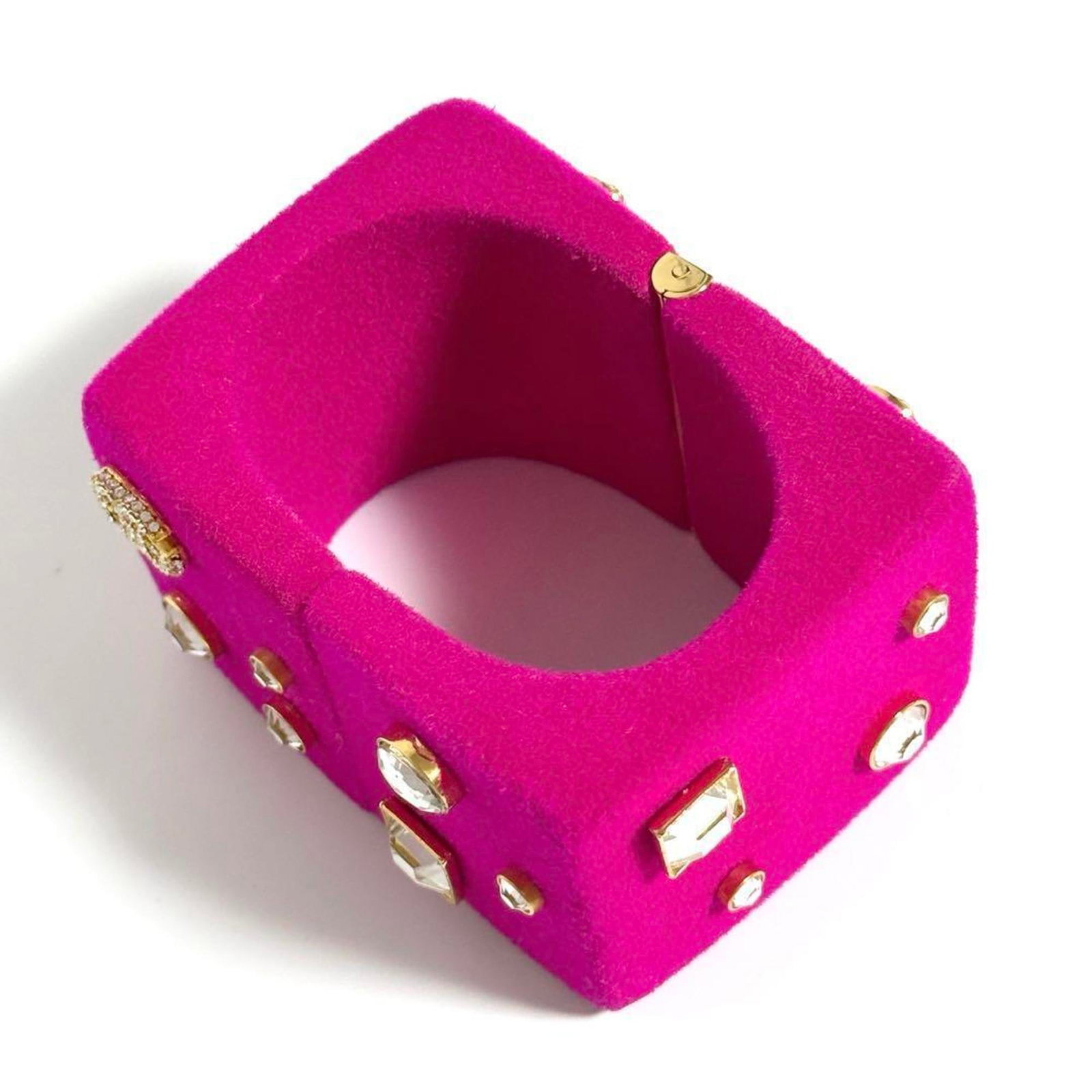 Metal Rhinestone Bangle Gucci - 6