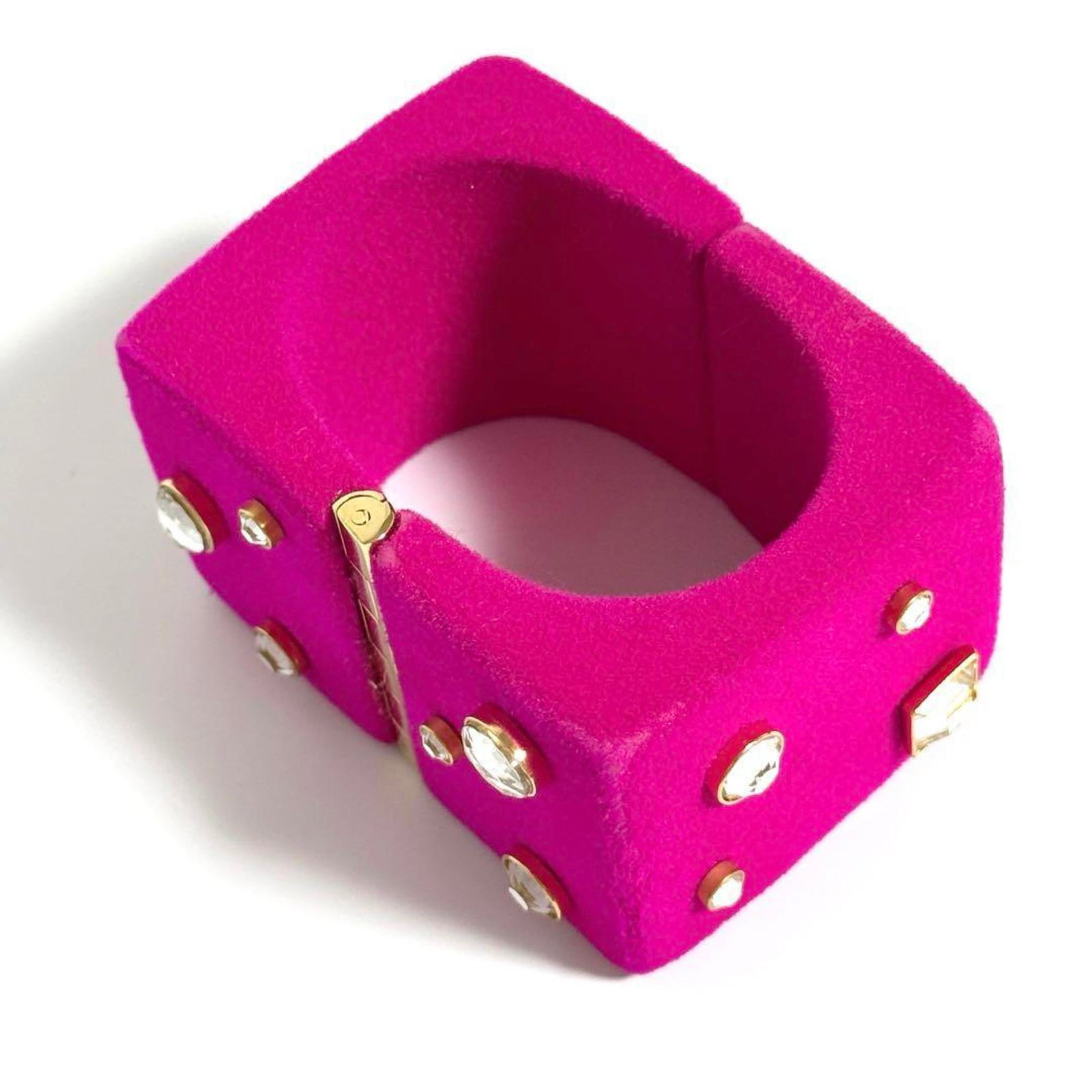 Metal Rhinestone Bangle Gucci - 7
