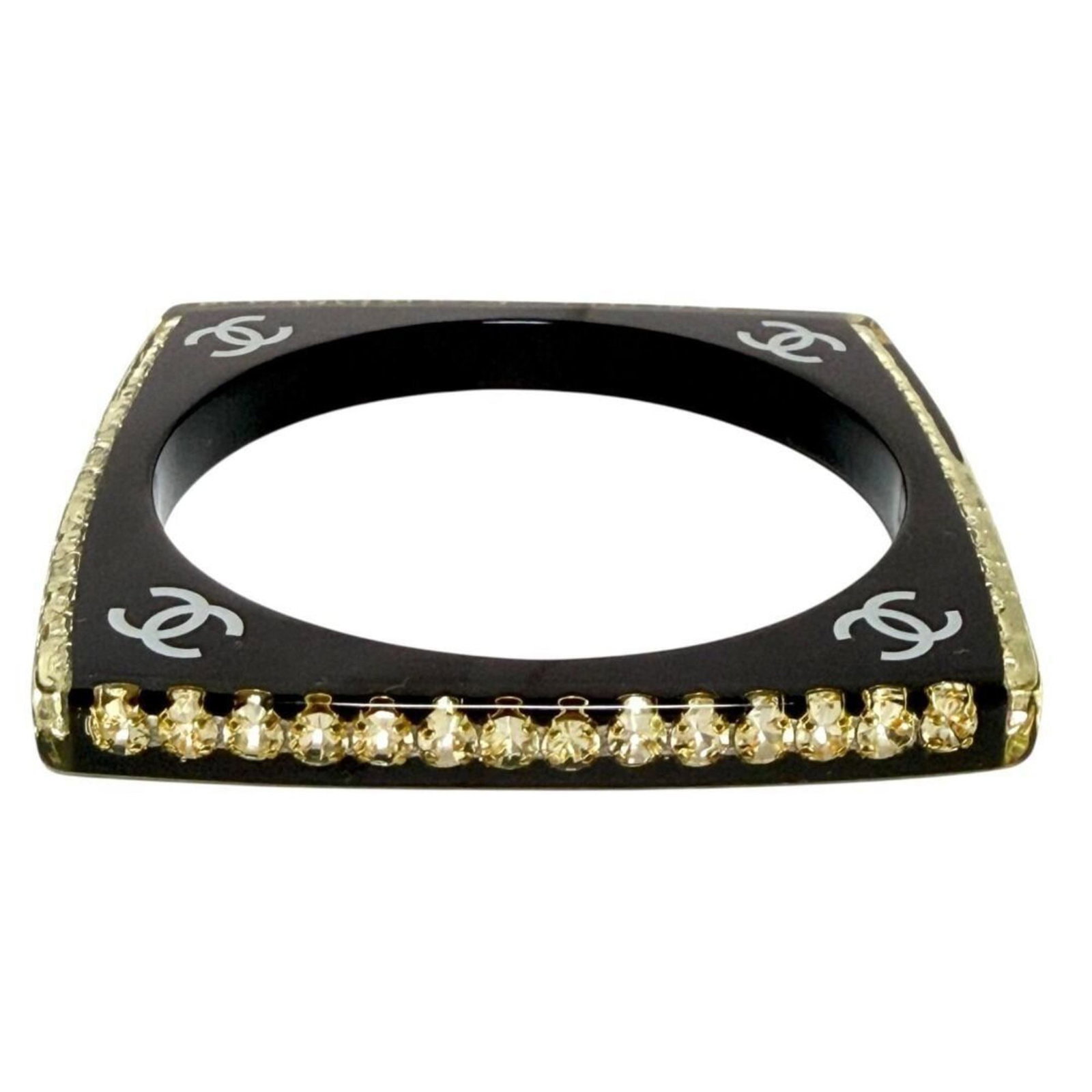 Chanel Bangle Plastic Rhinestone - 3