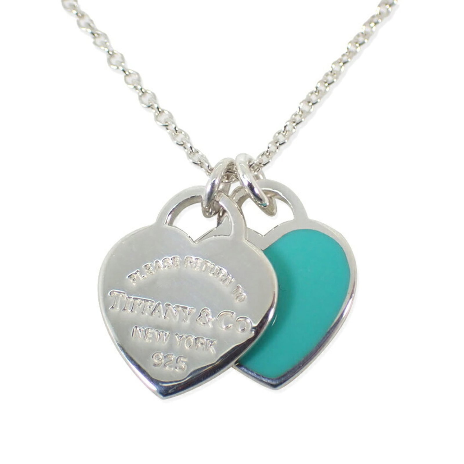 Return to Tiffany Double Heart Tag Pendant 925 Enamel by Tiffany & Co: Return to Tiffany Double Heart Tag Pendant 925 Enamel by Tiffany & Co 925 Enamel by Tiffany & Co, the iconic Double Heart Tag Pendant is a timeless piece. This sterling silver necklace features a beau