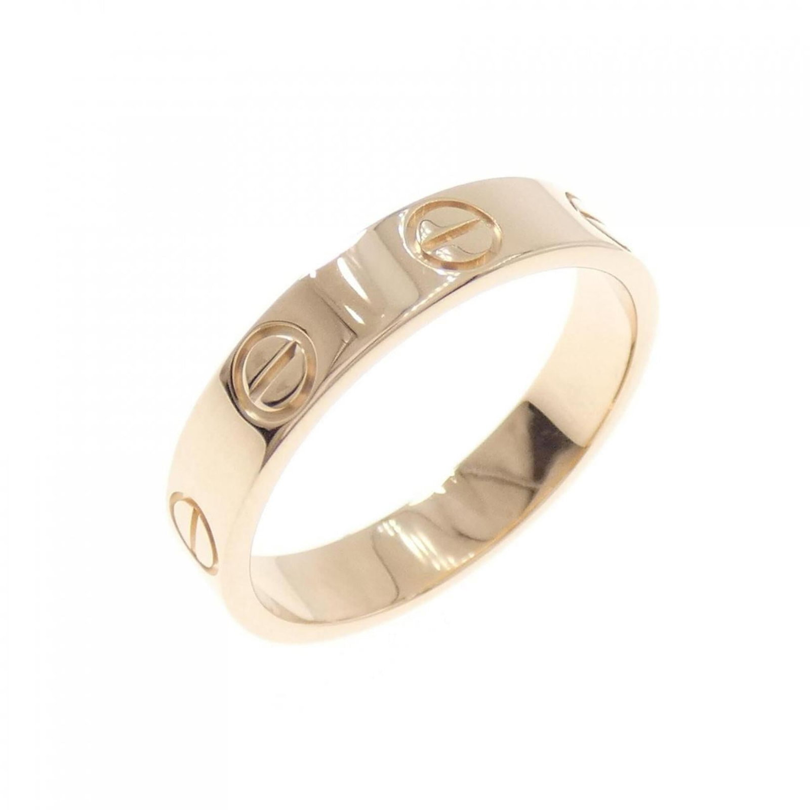Pink gold 18k ring band from Cartier: Pink gold 18k ring band from Cartier Pink gold 18k ring band from Cartier, featuring a signature. This beautiful piece is made from high-quality pink gold and falls in size 5 US. In like new condition