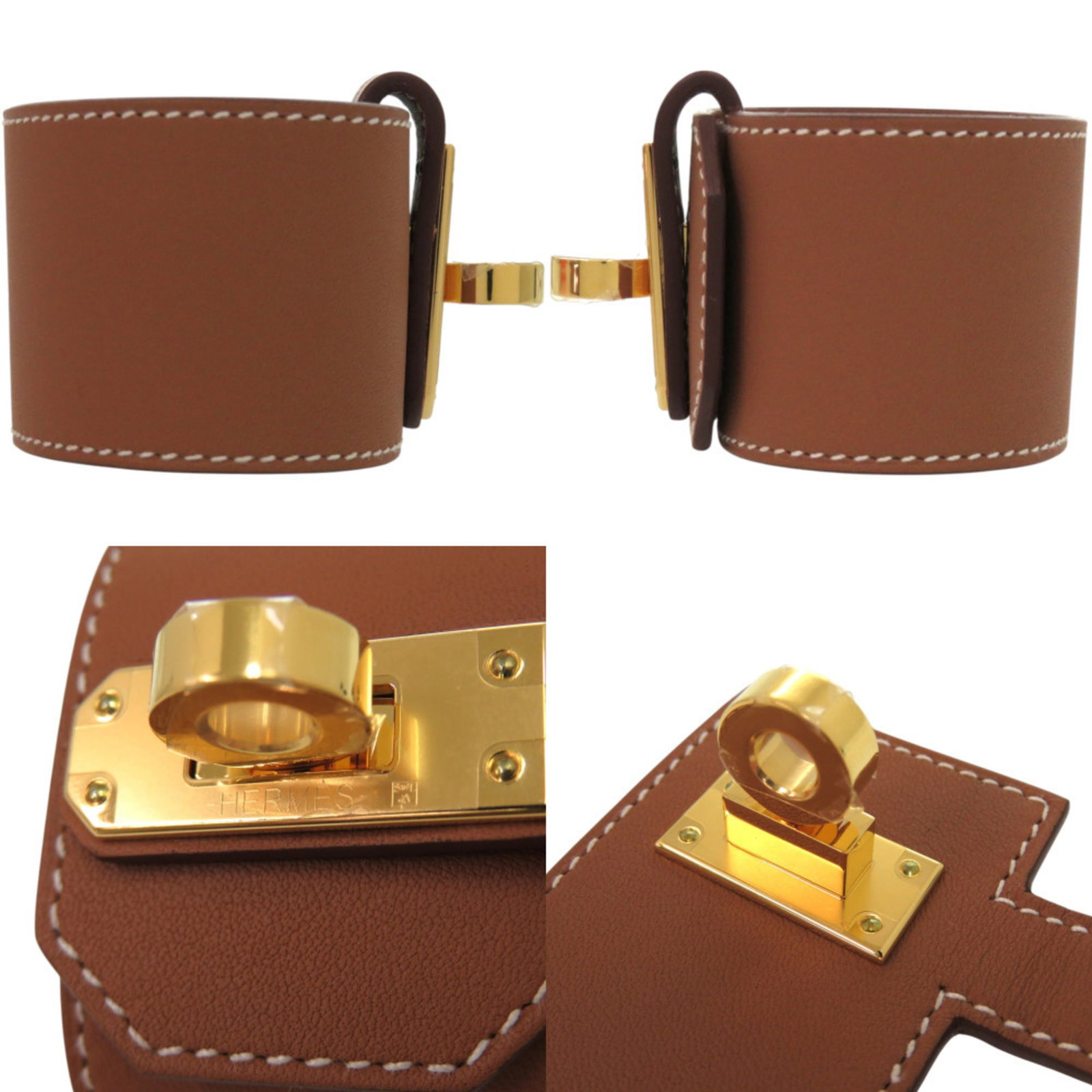 Swift leather bangle Hermes - 8