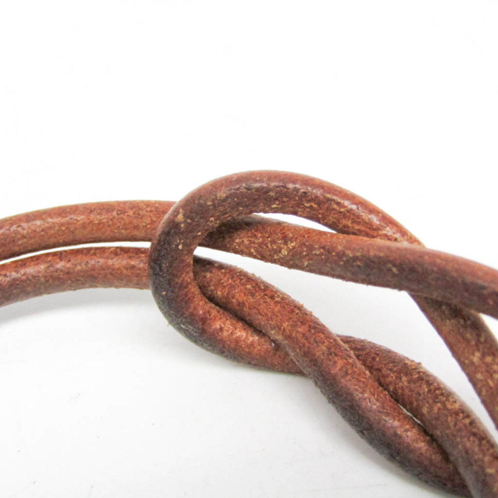 Metal leather bangle Hermes - 3